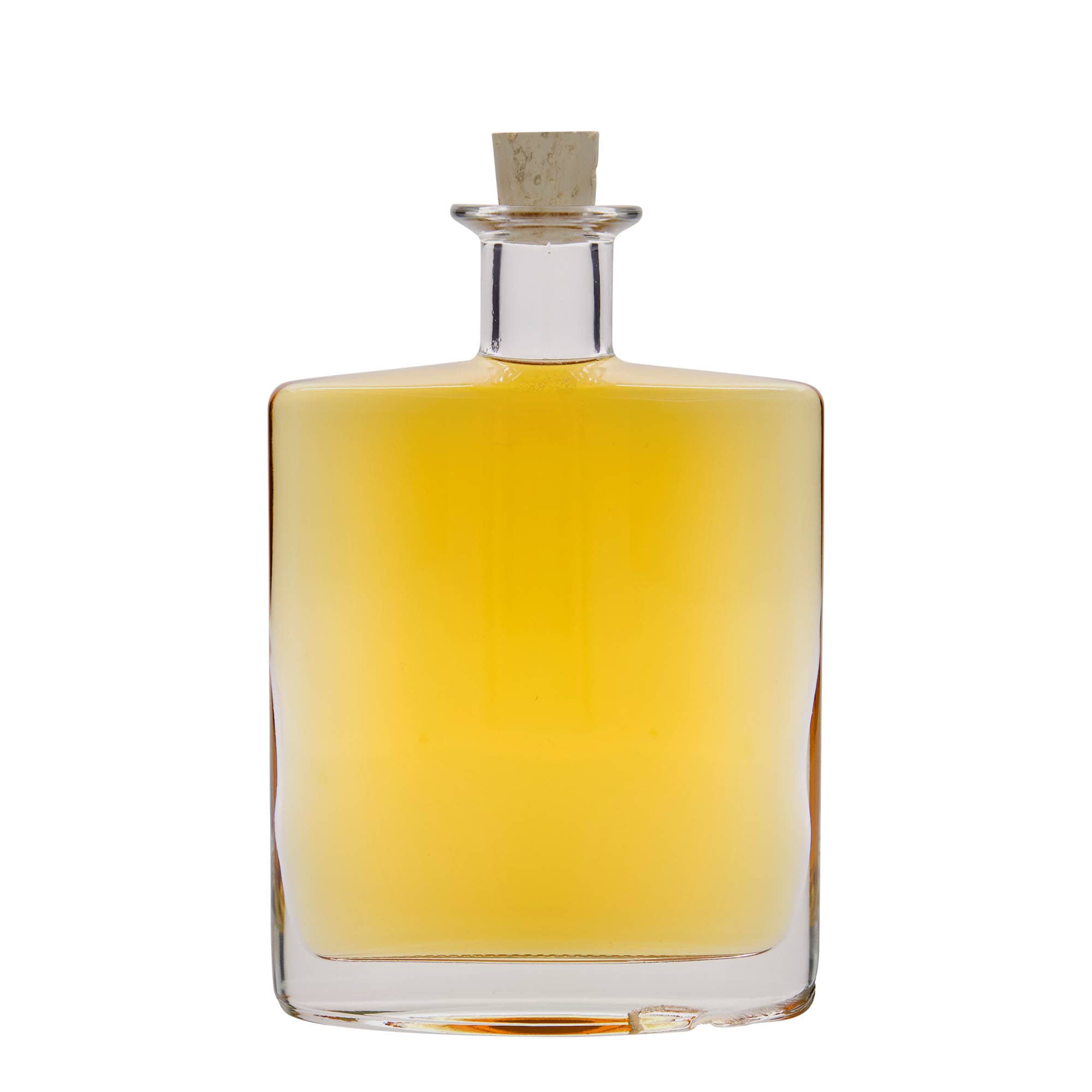 700 ml Glasflasche «Zorbas», oval, Mündung: Kork