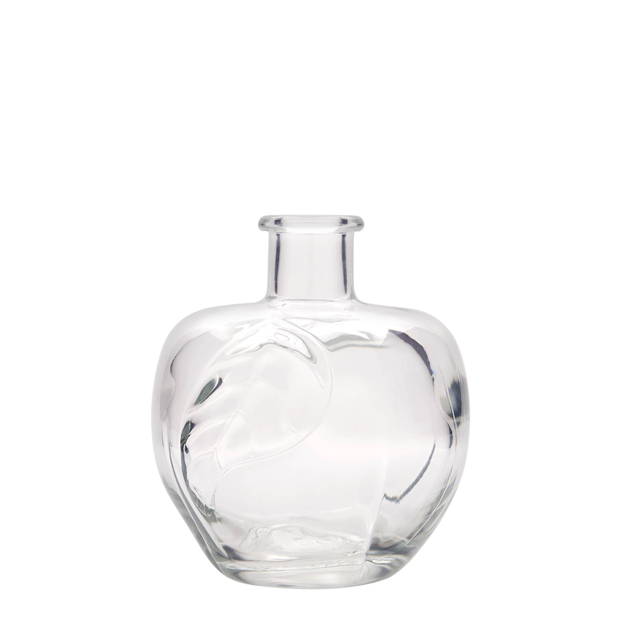 350 ml Glasflasche 'Apfel', Mündung: Kork 350 ml Glasflasche 'Apfel', Mündung: Kork