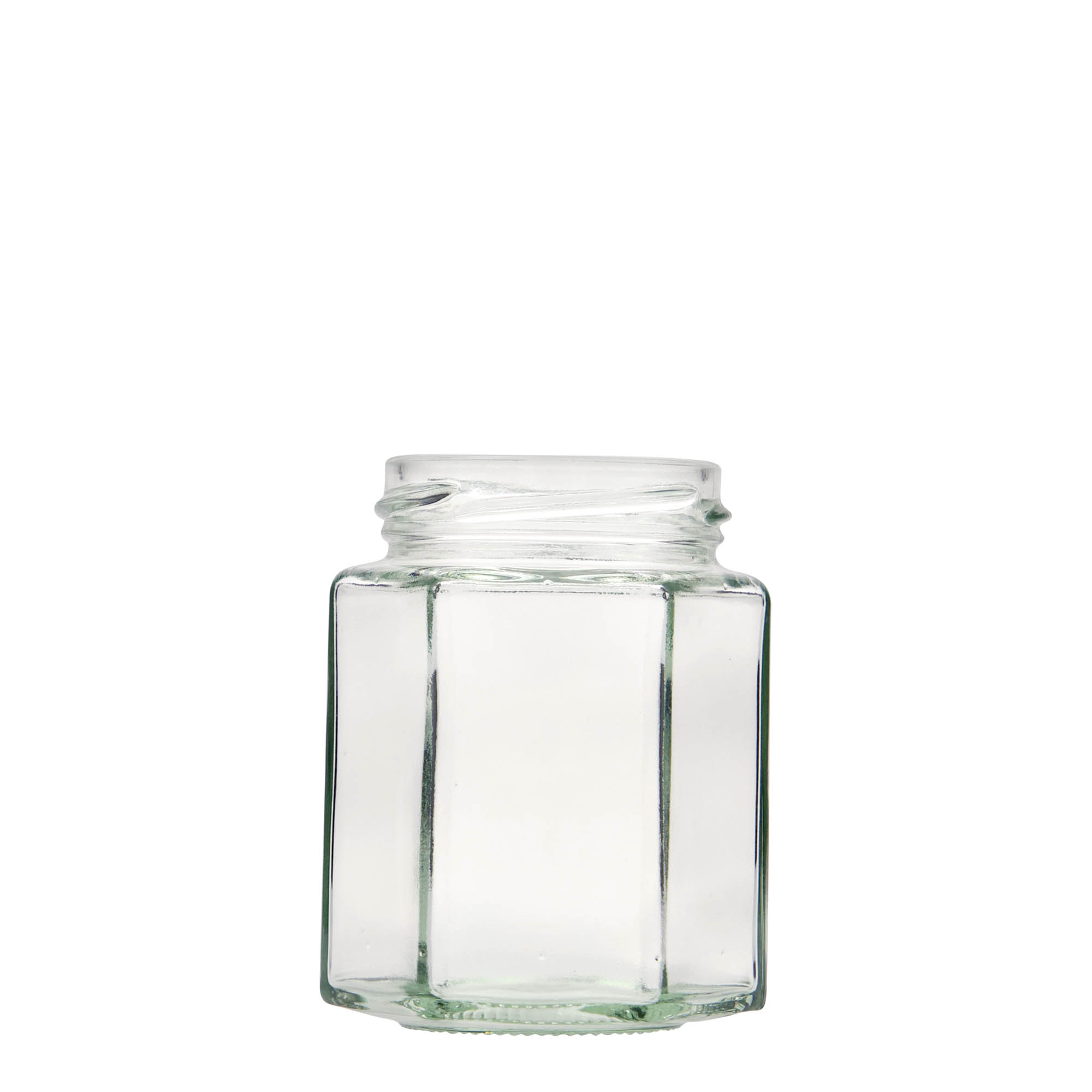 196 ml Sechskantglas, Mündung: Twist-Off (TO 58)