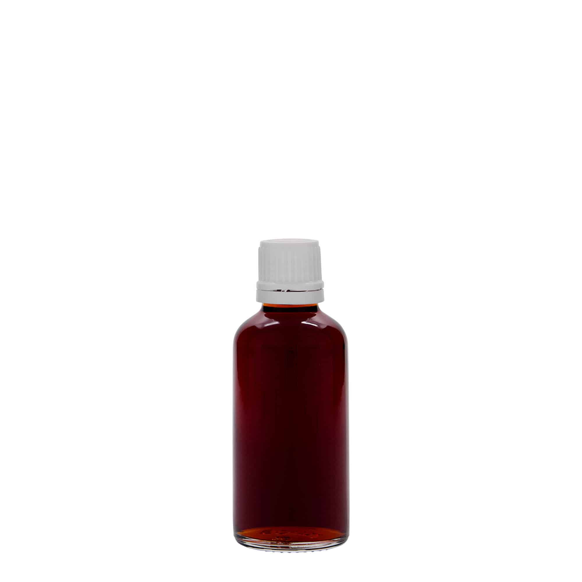 50 ml Medizinflasche, Glas, Mündung: DIN 18