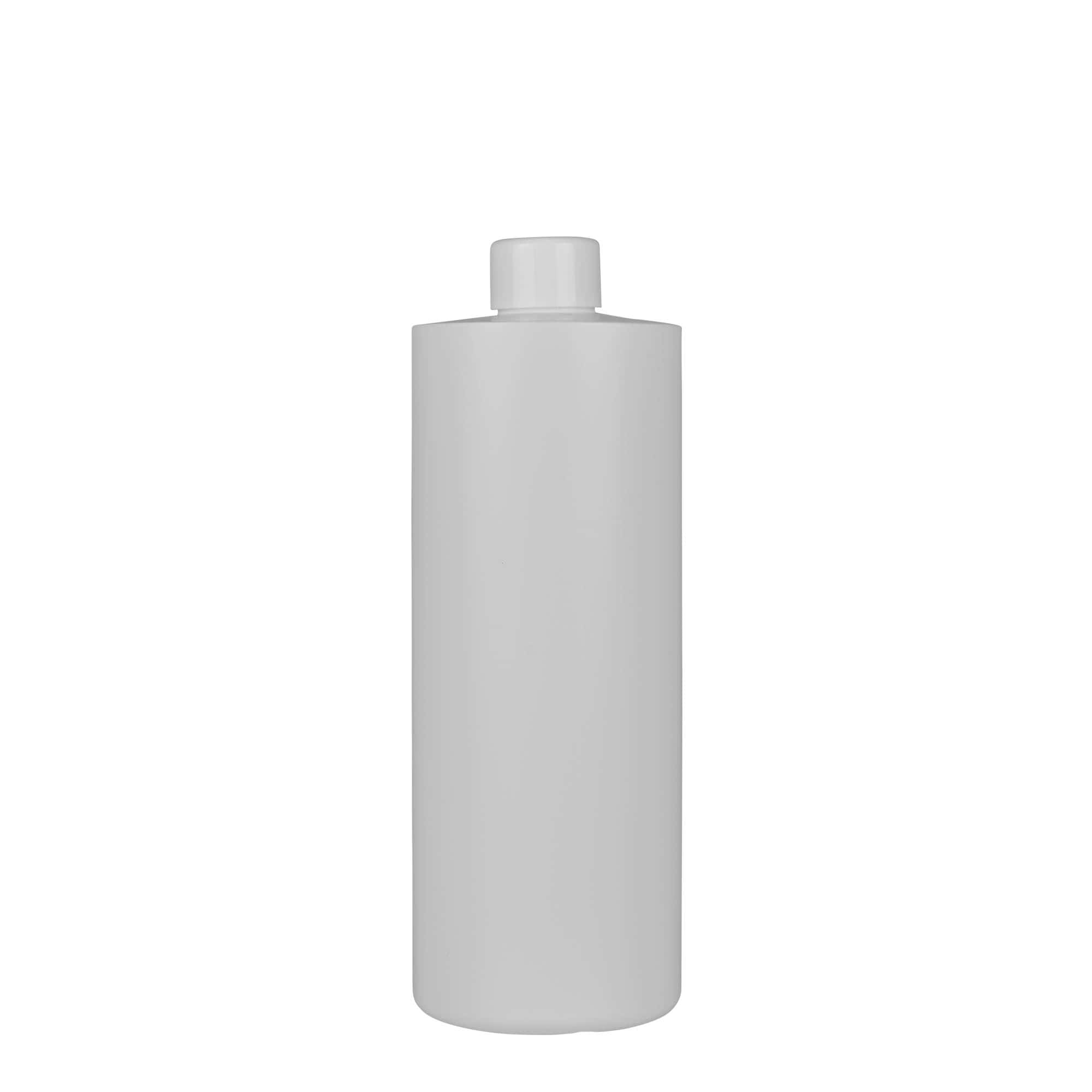 500 ml Kunststoffflasche 'Pipe', Green HDPE, weiß, Mündung: 24/410
