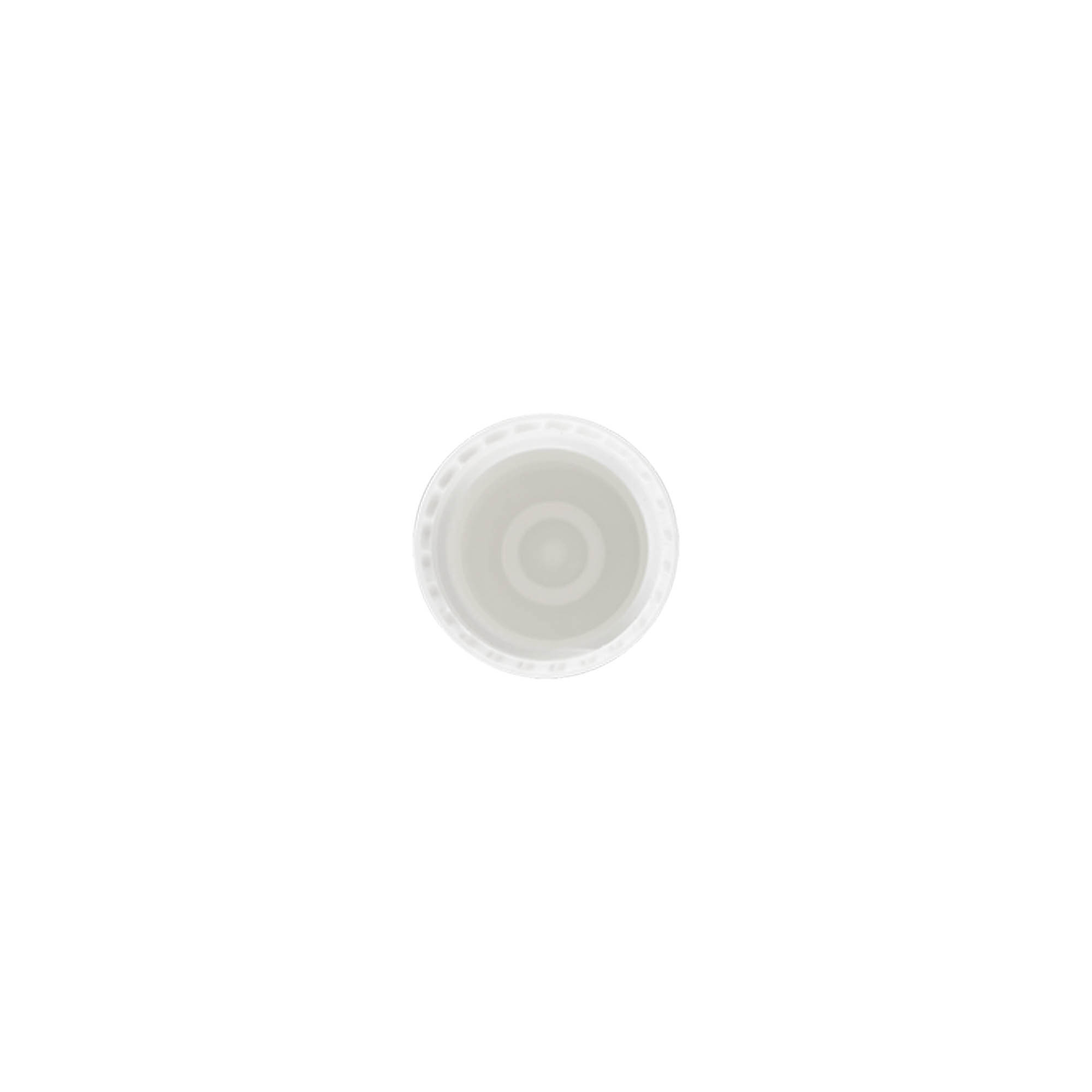 Kappe für 10 ml Roll-On-Flasche, PP-Kunststoff, weiß, für Mündung: Schraubverschluss Kappe für 10 ml Roll-On-Flasche, PP-Kunststoff, weiß, für Mündung: Schraubverschluss