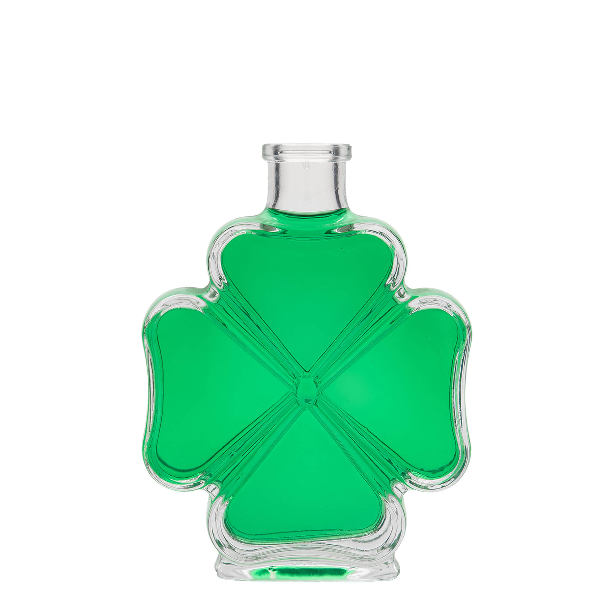 200 ml Glasflasche «Kleeblatt», Mündung: Kork