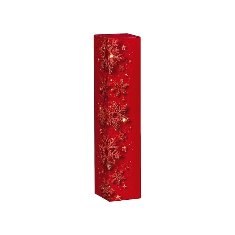 Geschenkkarton 'Funkelnde Eiskristalle', quadratisch, Papier, rot Geschenkkarton 'Funkelnde Eiskristalle', quadratisch, Papier, rot