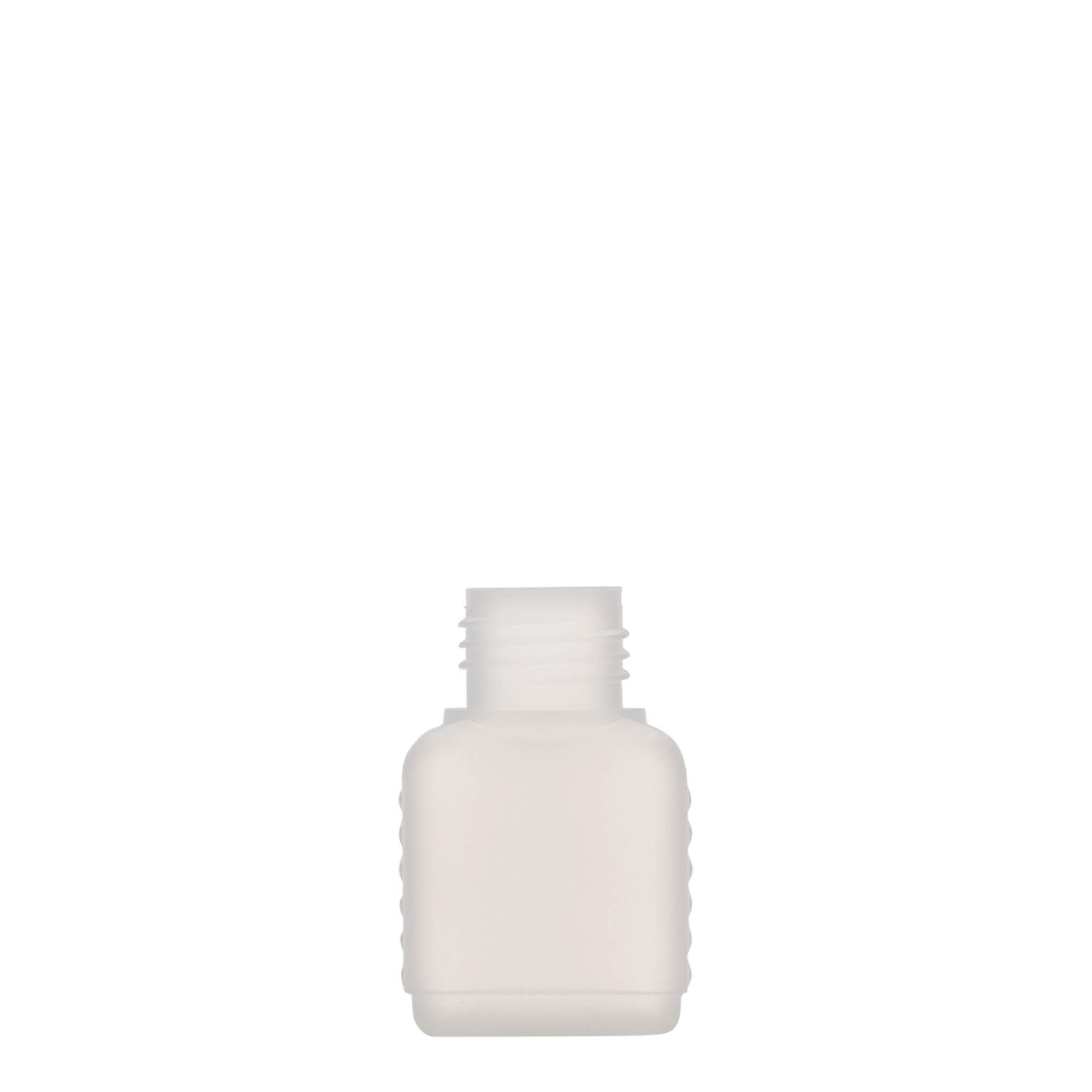 50 ml Kanisterflasche, rechteckig, HDPE-Kunststoff, natur, Mündung: DIN 25