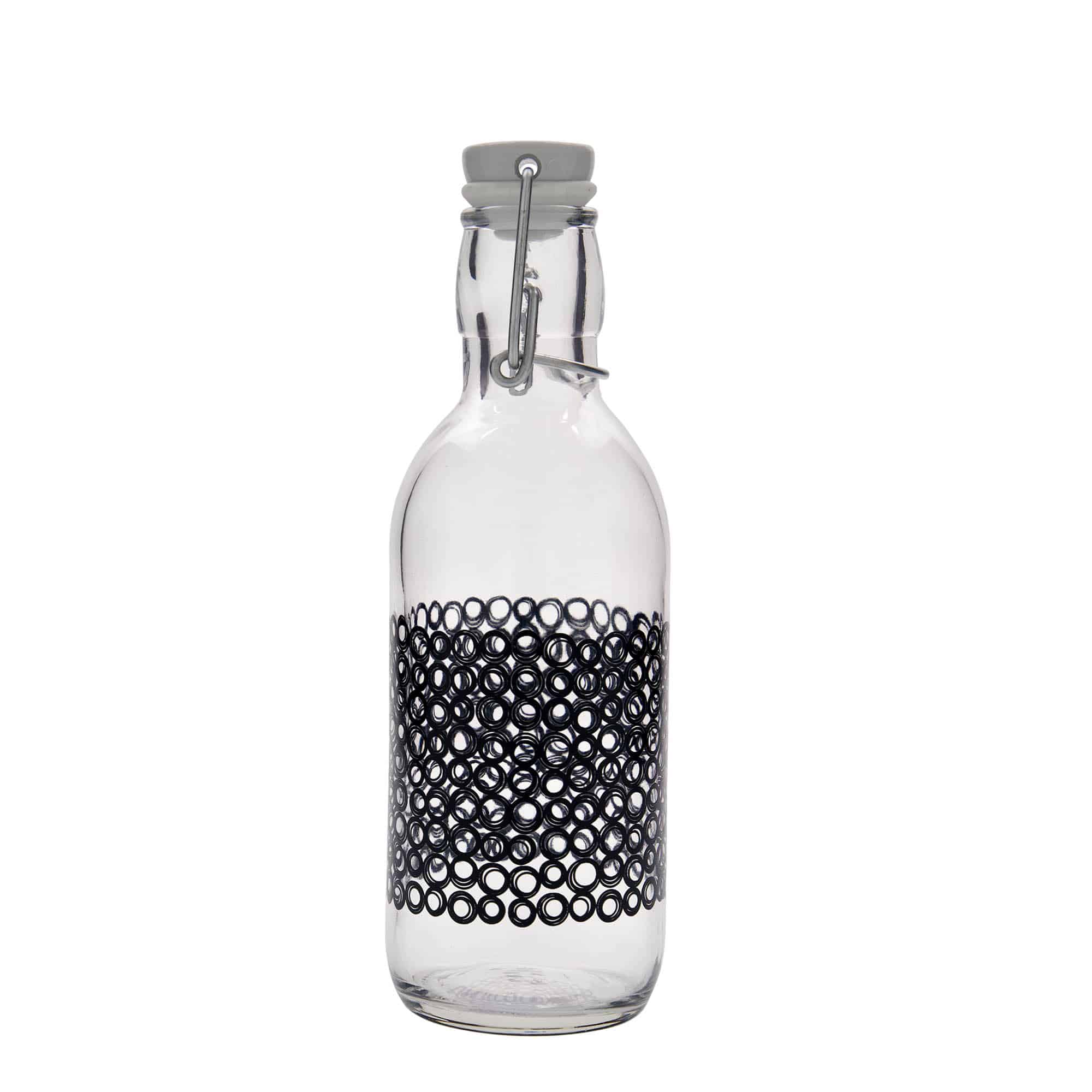 500 ml Glasflasche «Emilia», Motiv: Circola nero, Mündung: Bügelverschluss