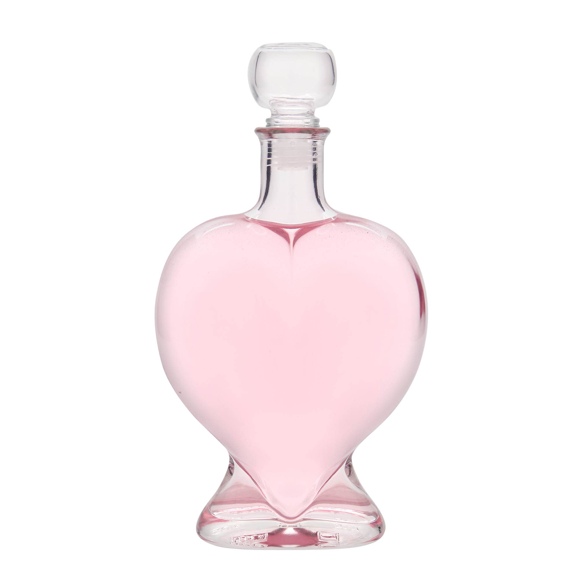 500 ml Glasflasche «Herz», Mündung: Kork