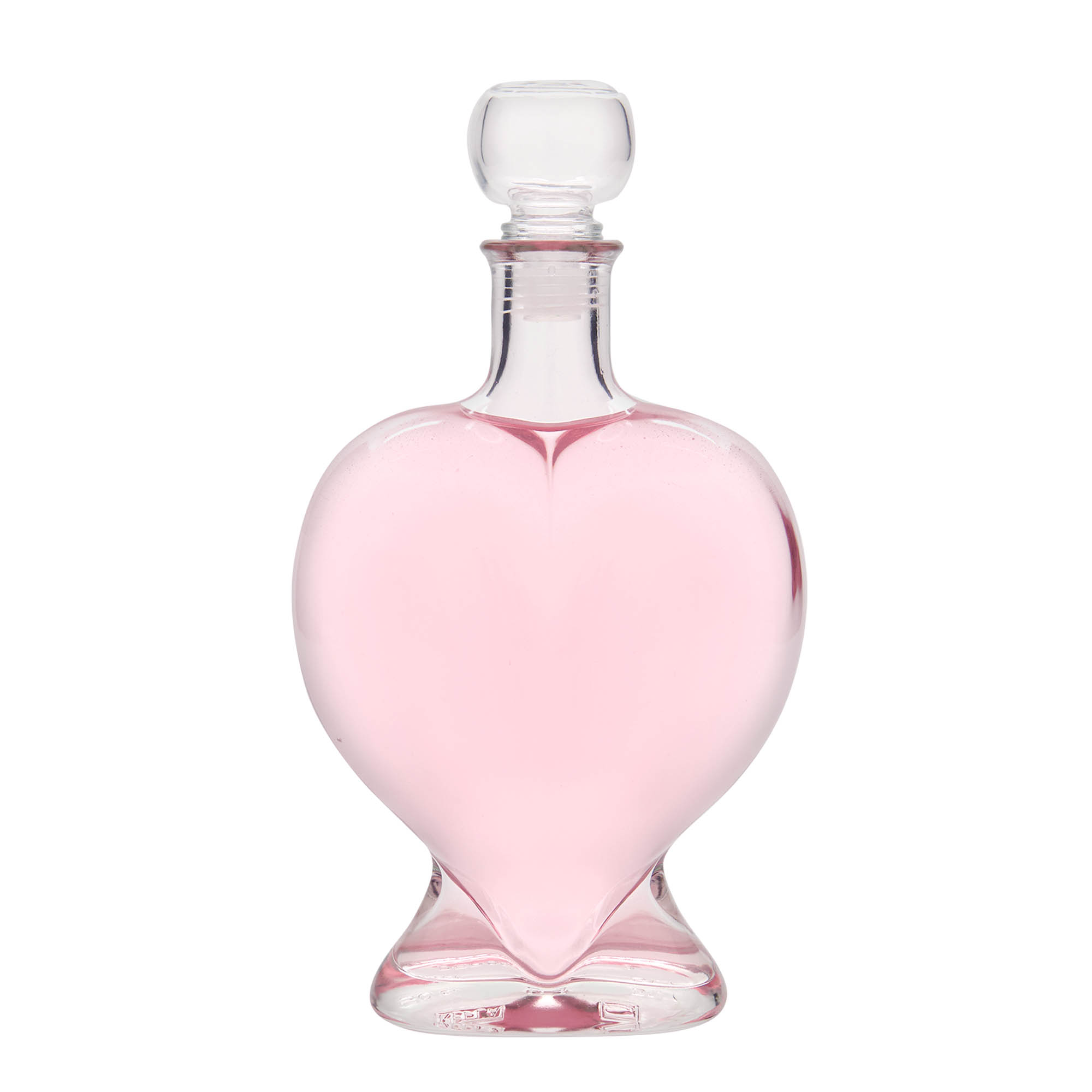 500 ml Glasflasche «Herz», Mündung: Kork