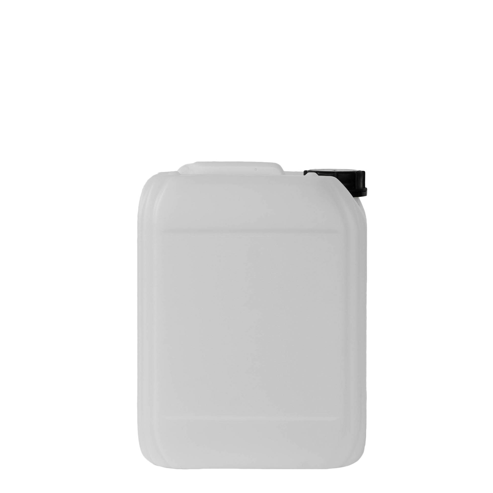 10 l Kanister, rechteckig, HDPE-Kunststoff, natur, Mündung: ND 55