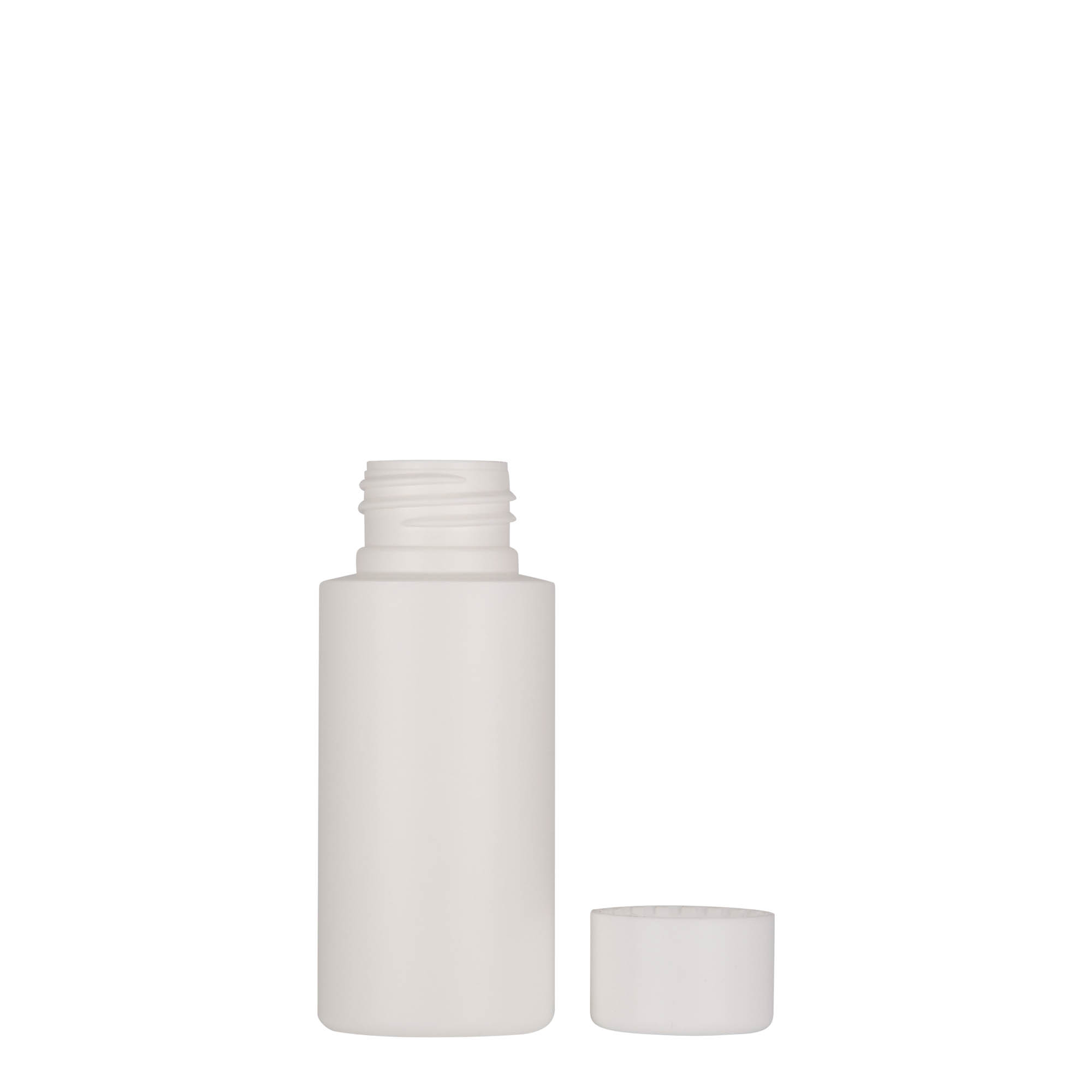 50 ml Kunststoffflasche «Pipe», HDPE, weiss, Mündung:  24/410