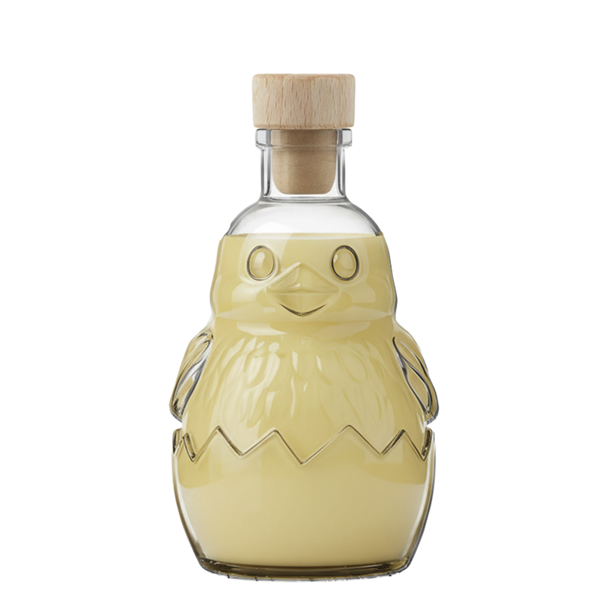 200 ml Glasflasche «Küken», Mündung: Kork