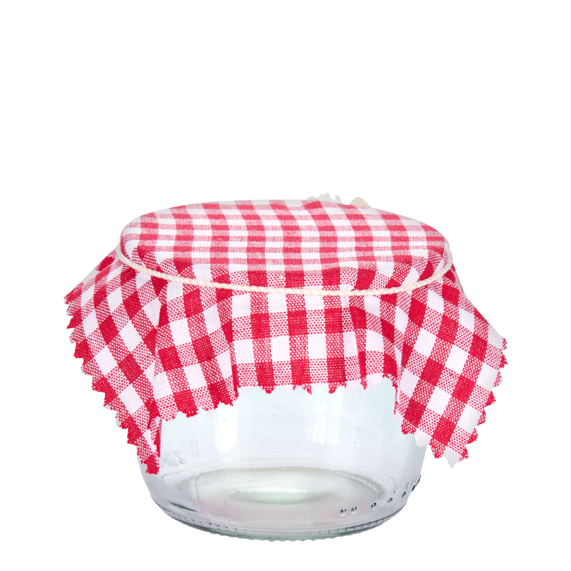 Stoffdeckchen kariert 12x12, quadratisch, Textil, rot, Mündung: TO38-TO53 Stoffdeckchen kariert 12x12, quadratisch, Textil, rot, Mündung: TO38-TO53