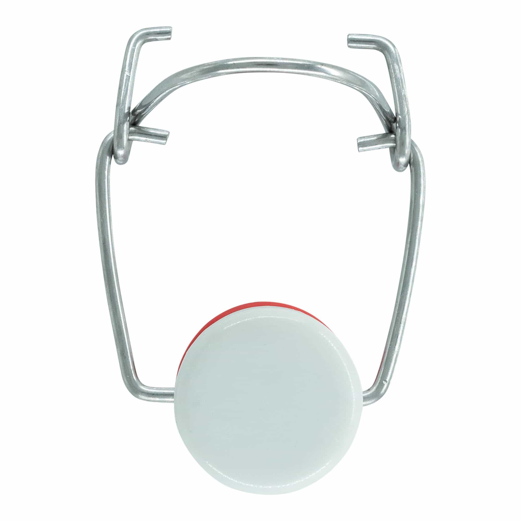 Bügelverschluss Sondergröße, Kunststoff, rot-weiß Bügelverschluss Sondergröße, Kunststoff, rot-weiß