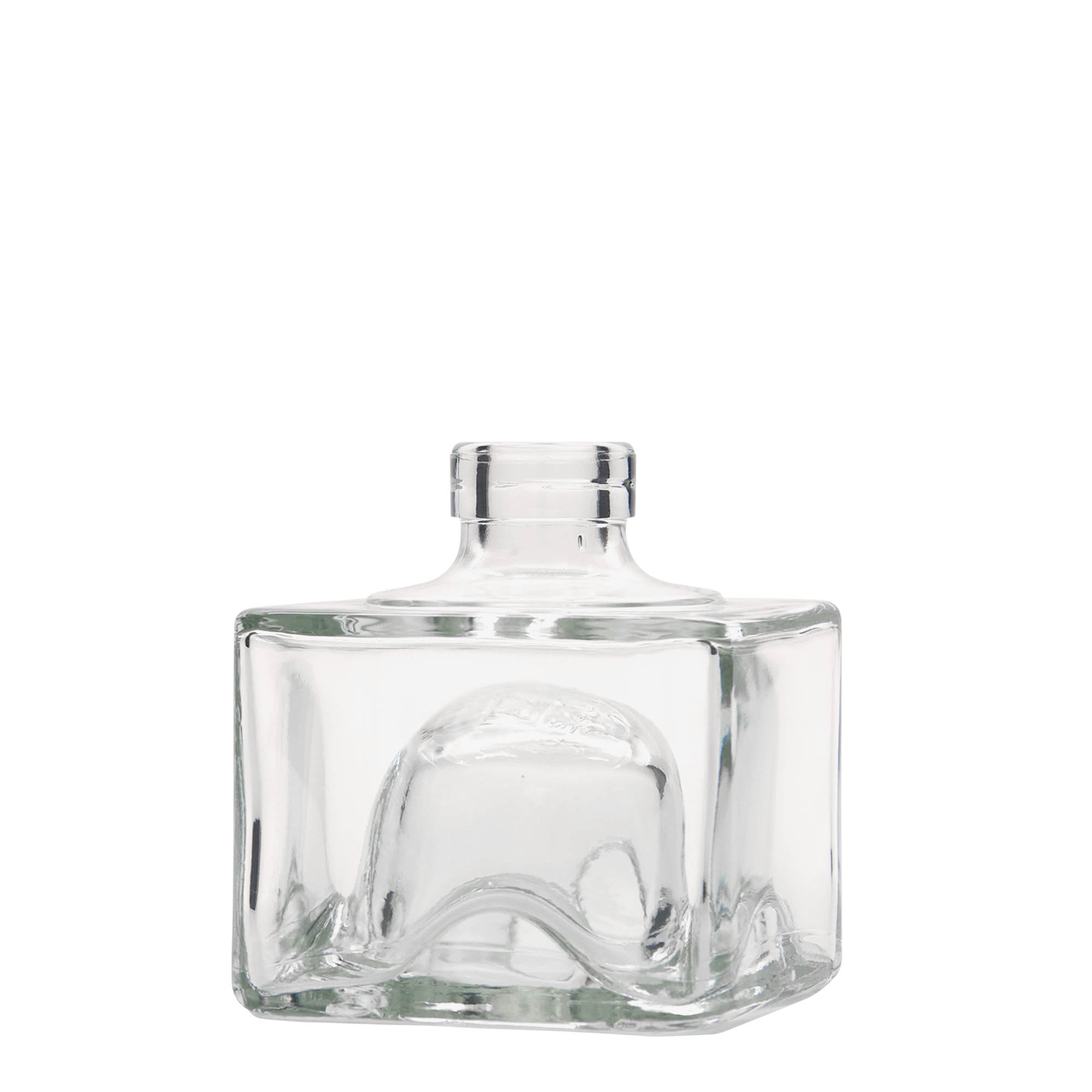 200 ml Glasflasche 'Cocolores', quadratisch, Mündung: Kork