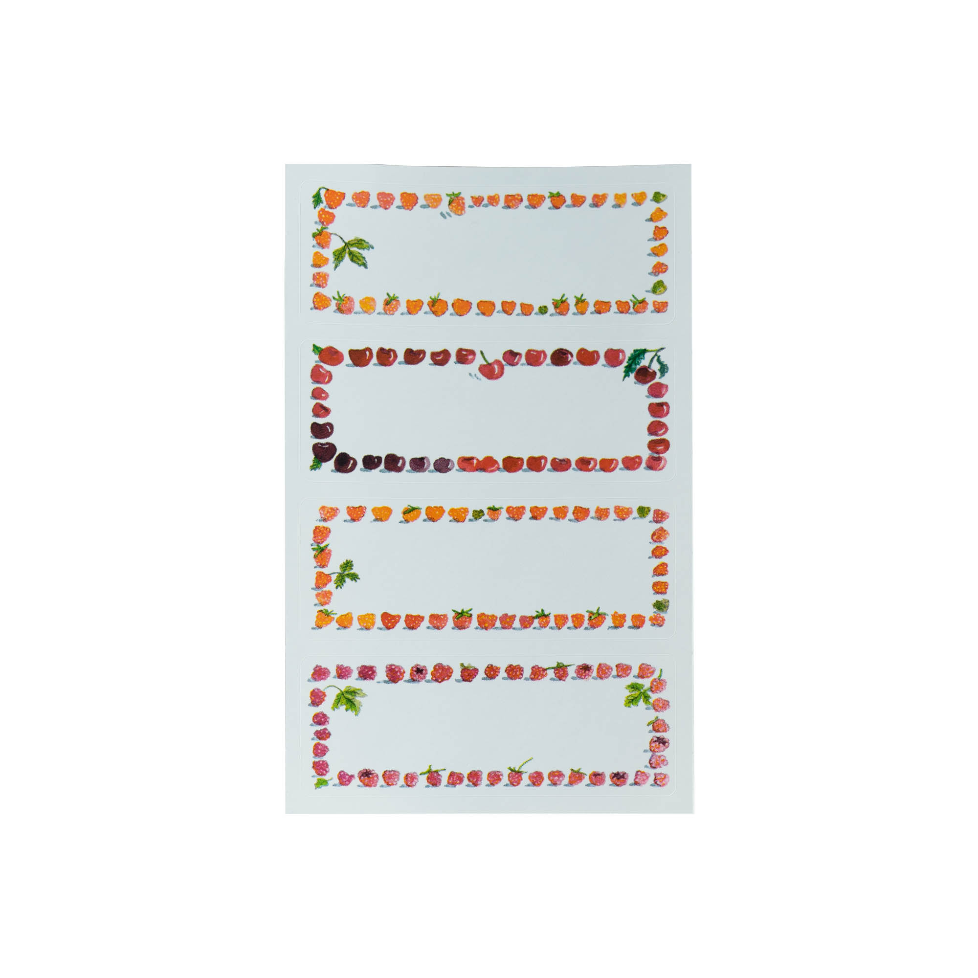 Zweckform Etiketten «Frucht-Rahmen», rechteckig, Papier, mehrfarbig