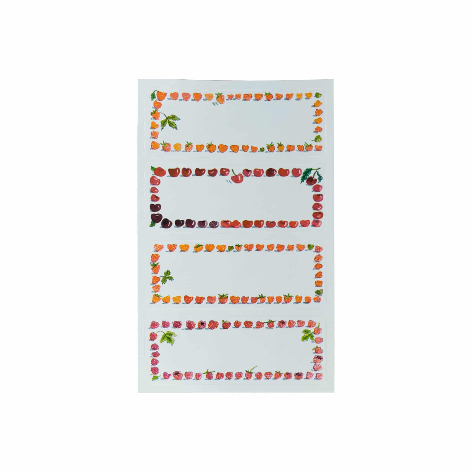 Zweckform Etiketten «Frucht-Rahmen», rechteckig, Papier, mehrfarbig