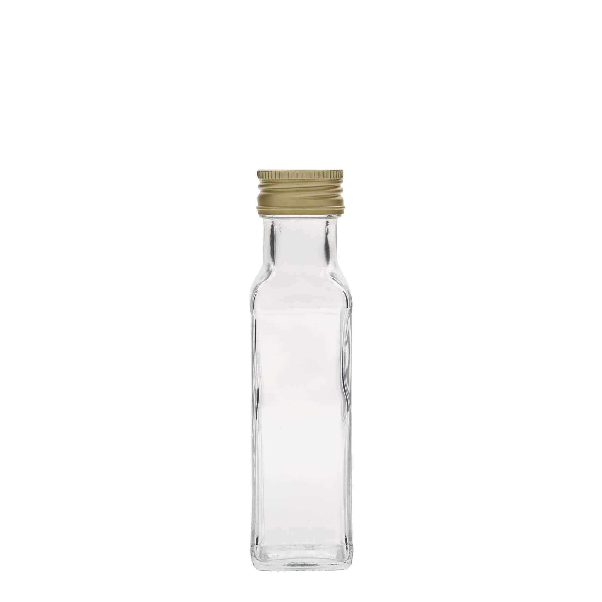 100 ml Glasflasche «Marasca», quadratisch, Mündung: PP 31,5
