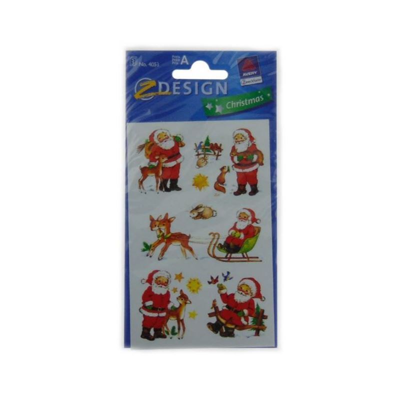 Zweckform Sticker «Weihnachtsmann», Papier, mehrfarbig