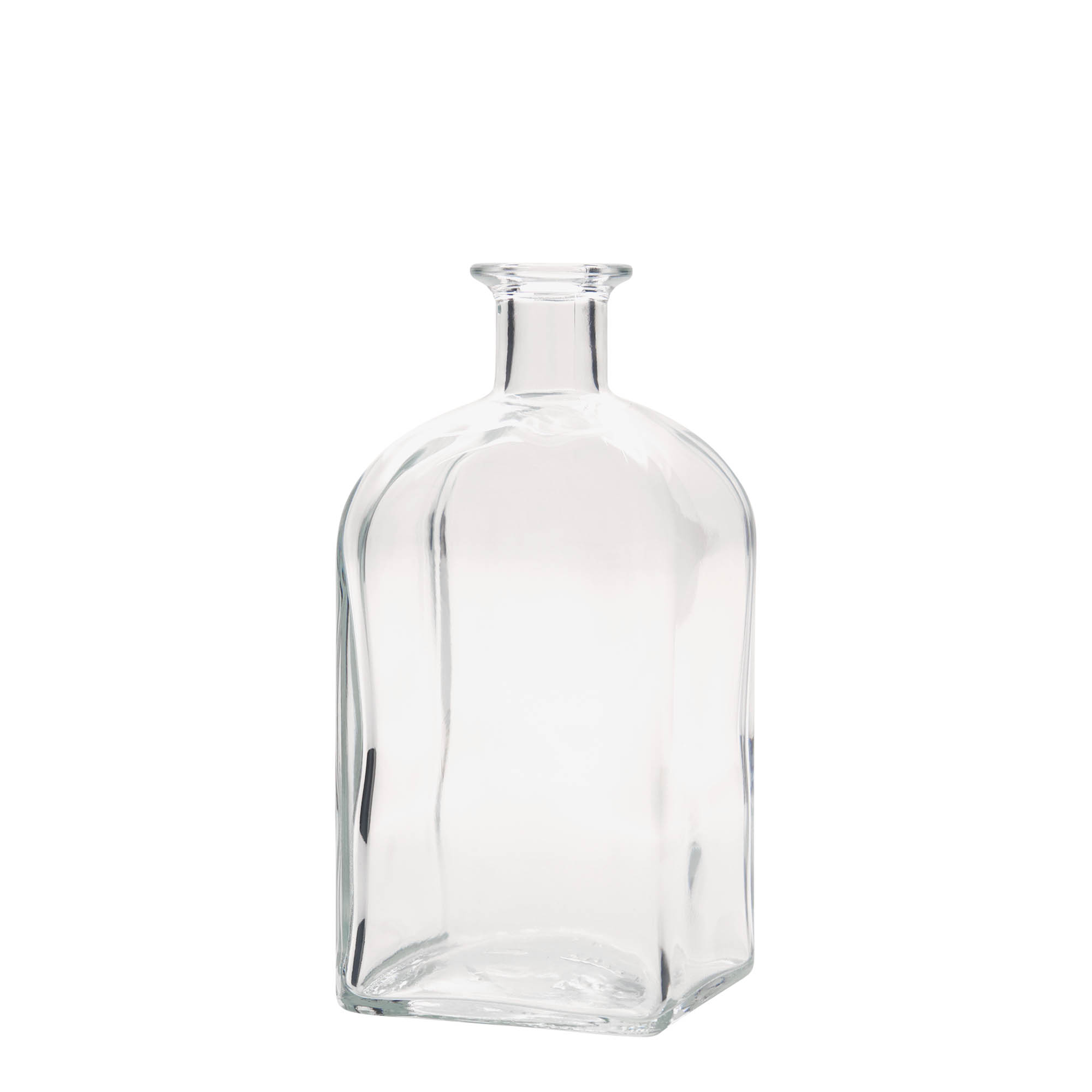 700 ml Glasflasche Apotheker Carré, quadratisch, Mündung: Kork 700 ml Glasflasche Apotheker Carré, quadratisch, Mündung: Kork