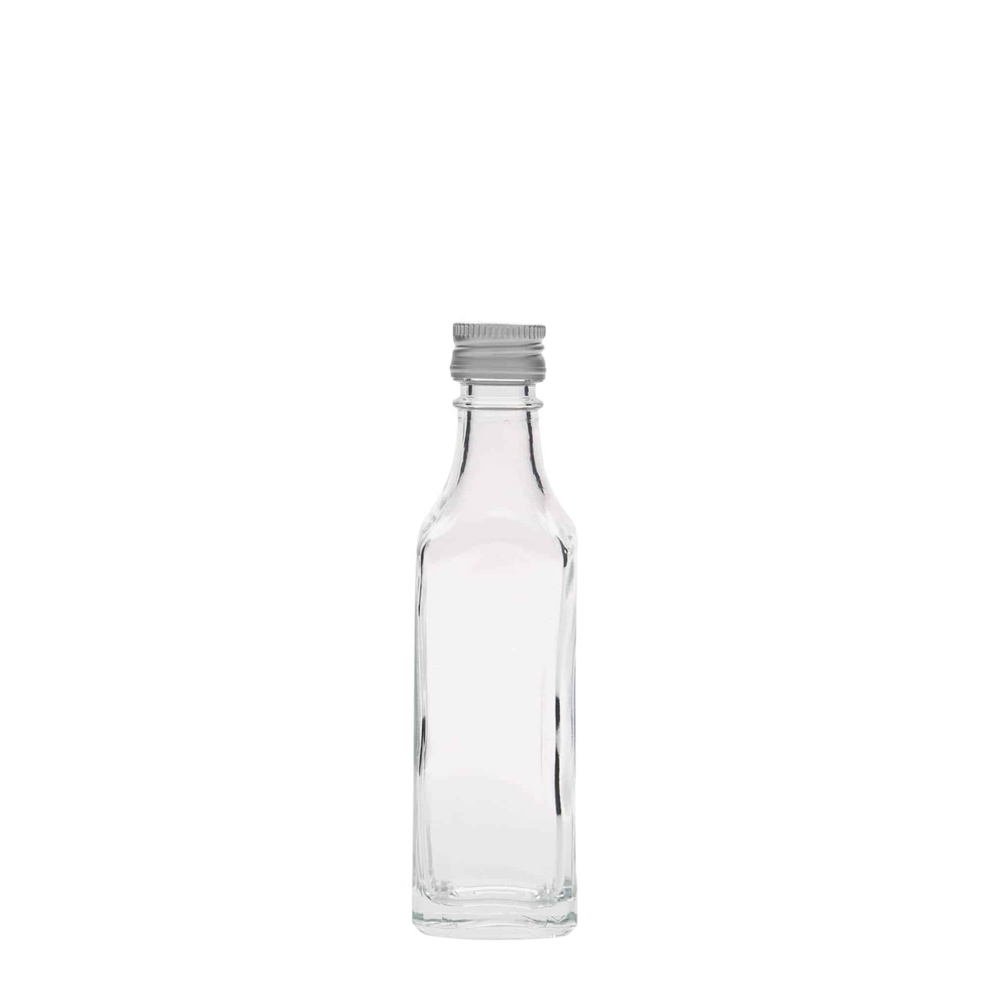 50 ml Glasflasche «Siena», quadratisch, Mündung: PP 18
