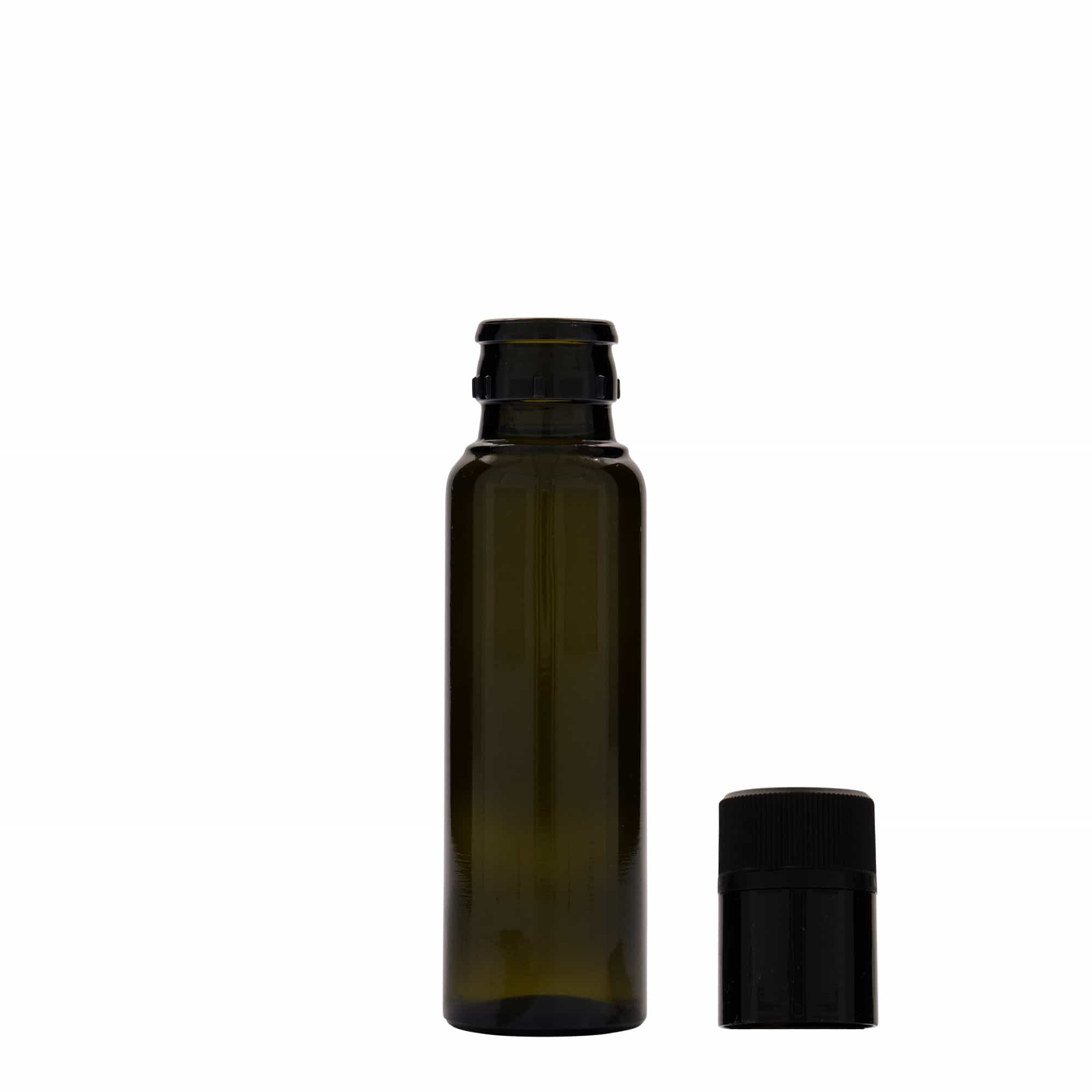 100 ml Essig-/Ölflasche 'Willy New', Glas, antikgrün, Mündung: DOP