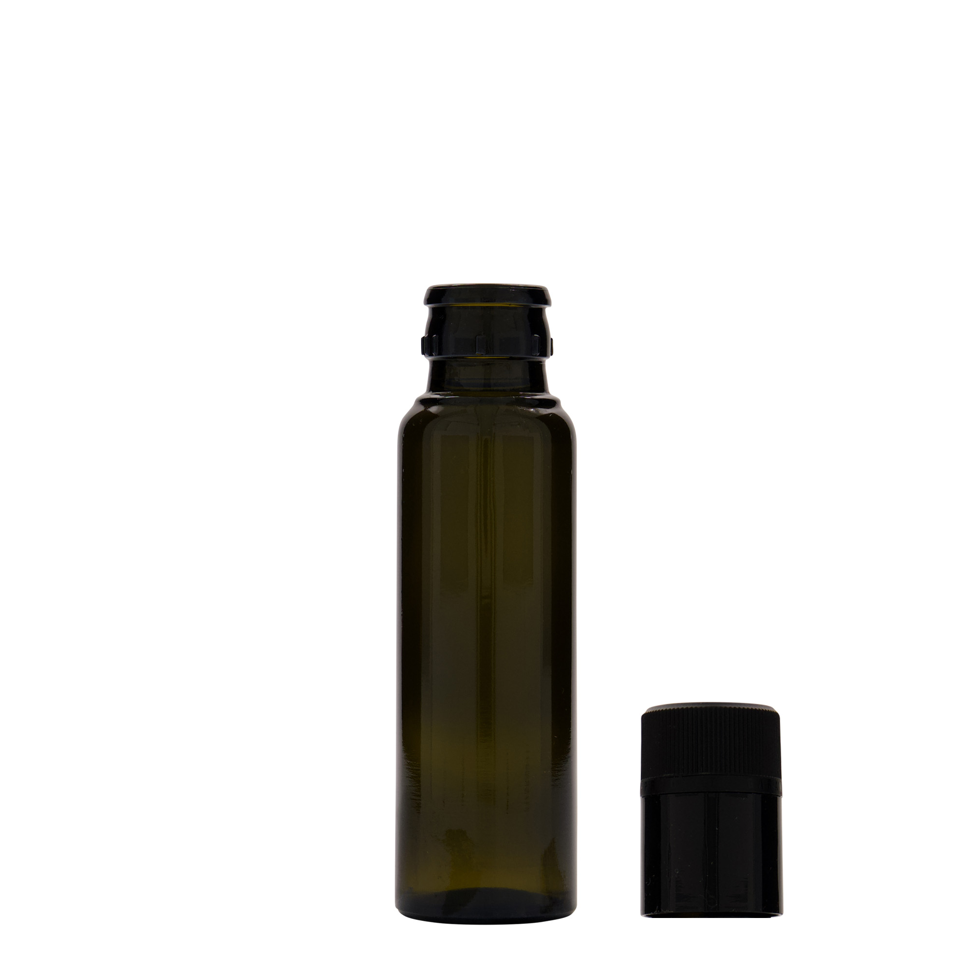 100 ml Essig-/Ölflasche «Willy New», Glas, antikgrün, Mündung: DOP