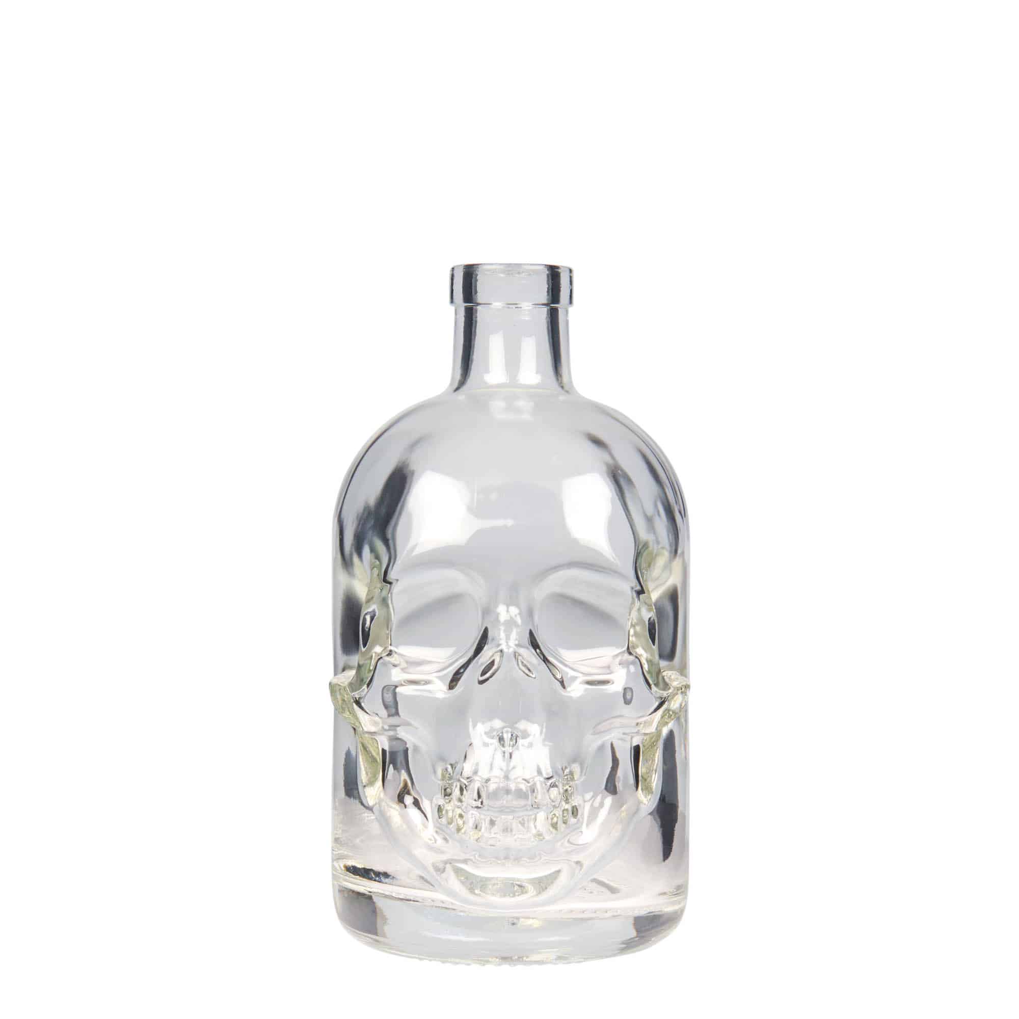 500 ml Glasflasche «Totenkopf», Mündung: Kork