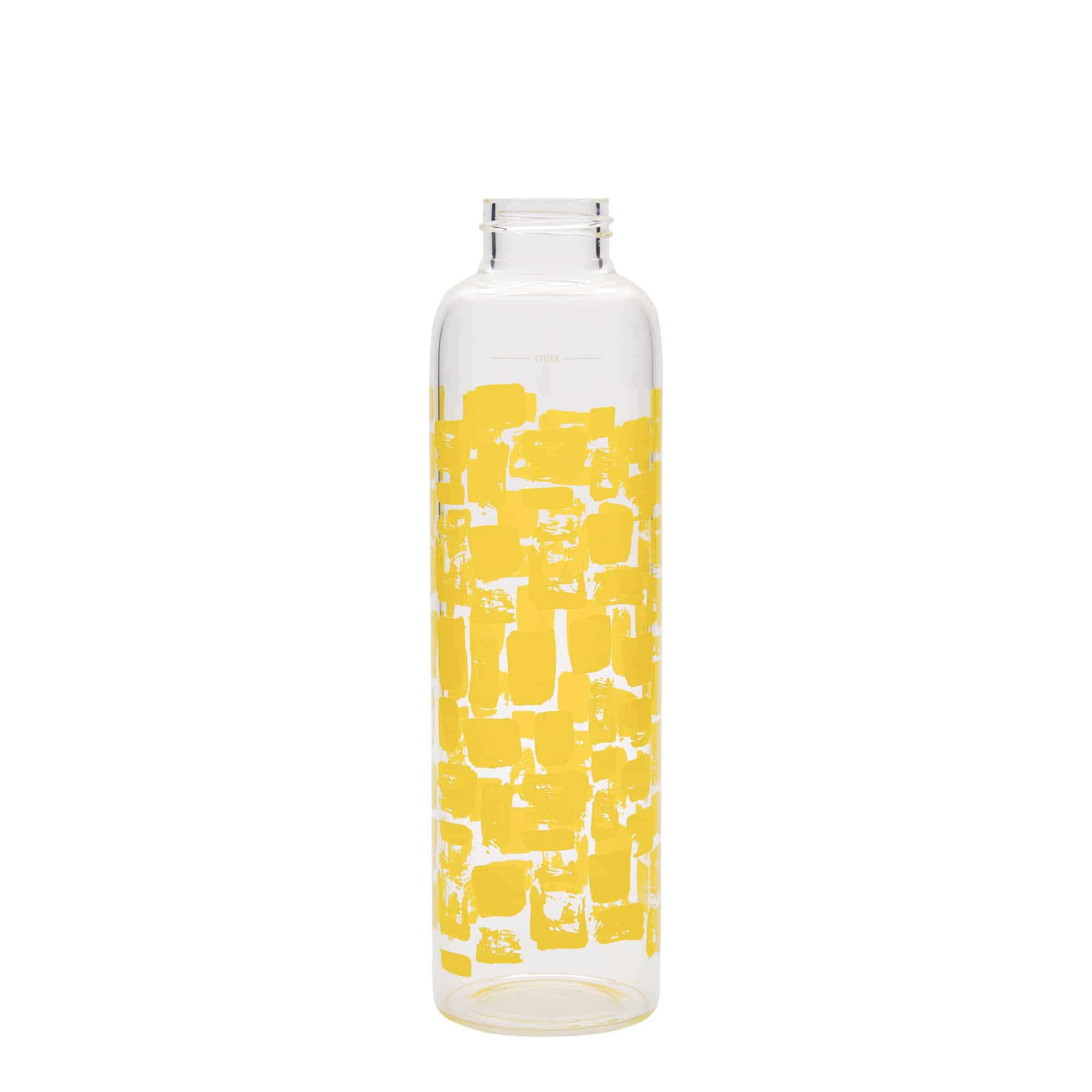 500 ml Trinkflasche «Perseus - Gelbe Rechtecke», Mündung: Schraubverschluss