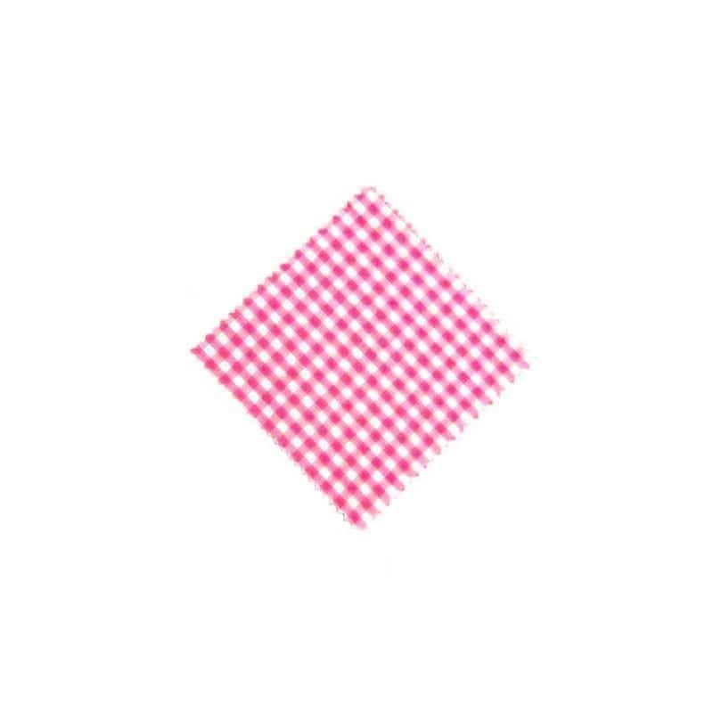 Stoffdeckchen kariert 12x12, quadratisch, Textil, pink, Mündung: TO38-TO53 Stoffdeckchen kariert 12x12, quadratisch, Textil, pink, Mündung: TO38-TO53