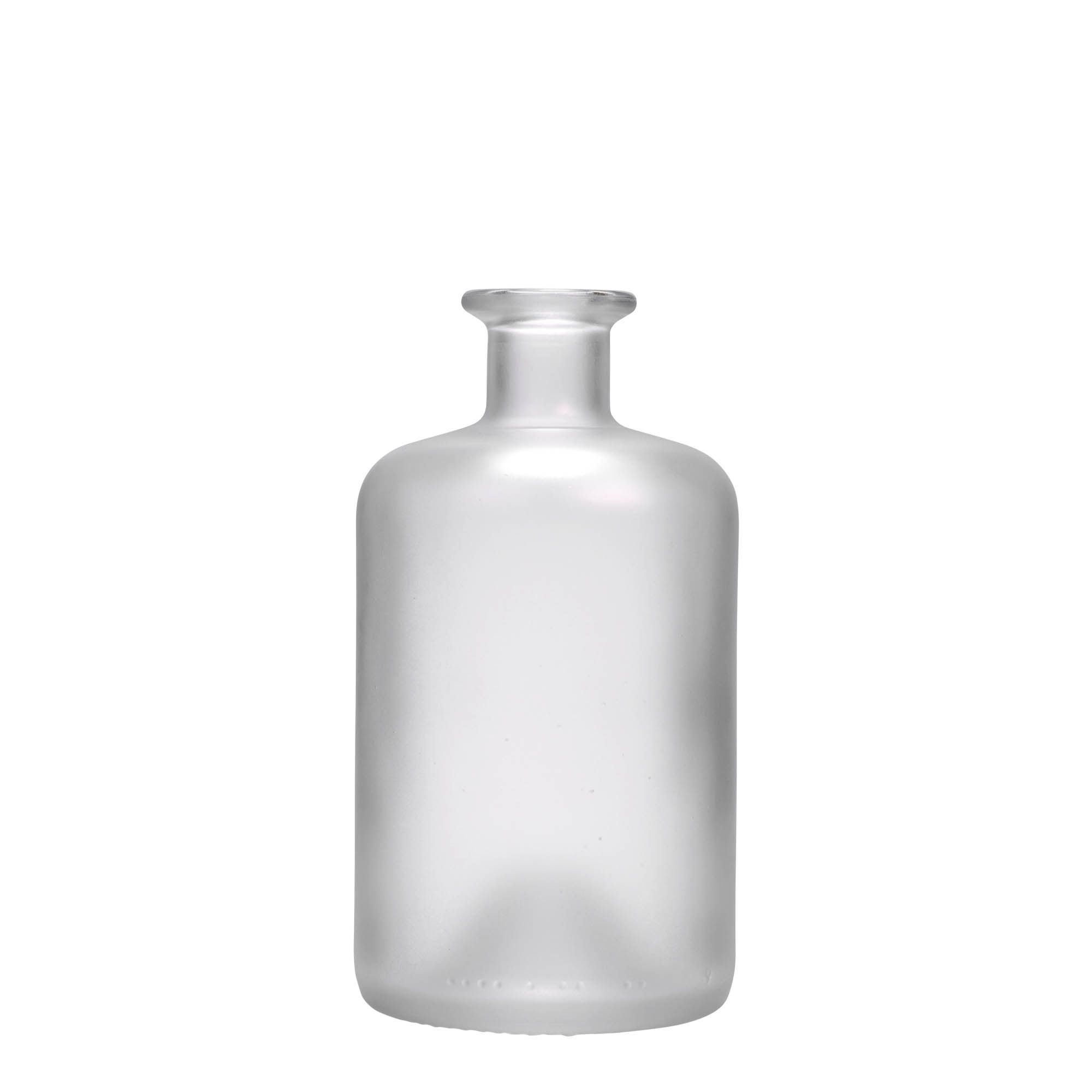 500 ml Glasflasche Apotheker, geeist, Mündung: Kork 500 ml Glasflasche Apotheker, geeist, Mündung: Kork