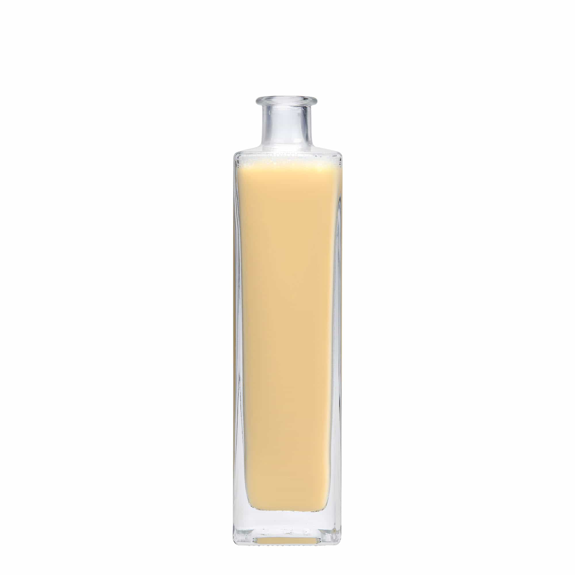 500 ml Glasflasche «Rafaello», quadratisch, Mündung: Kork