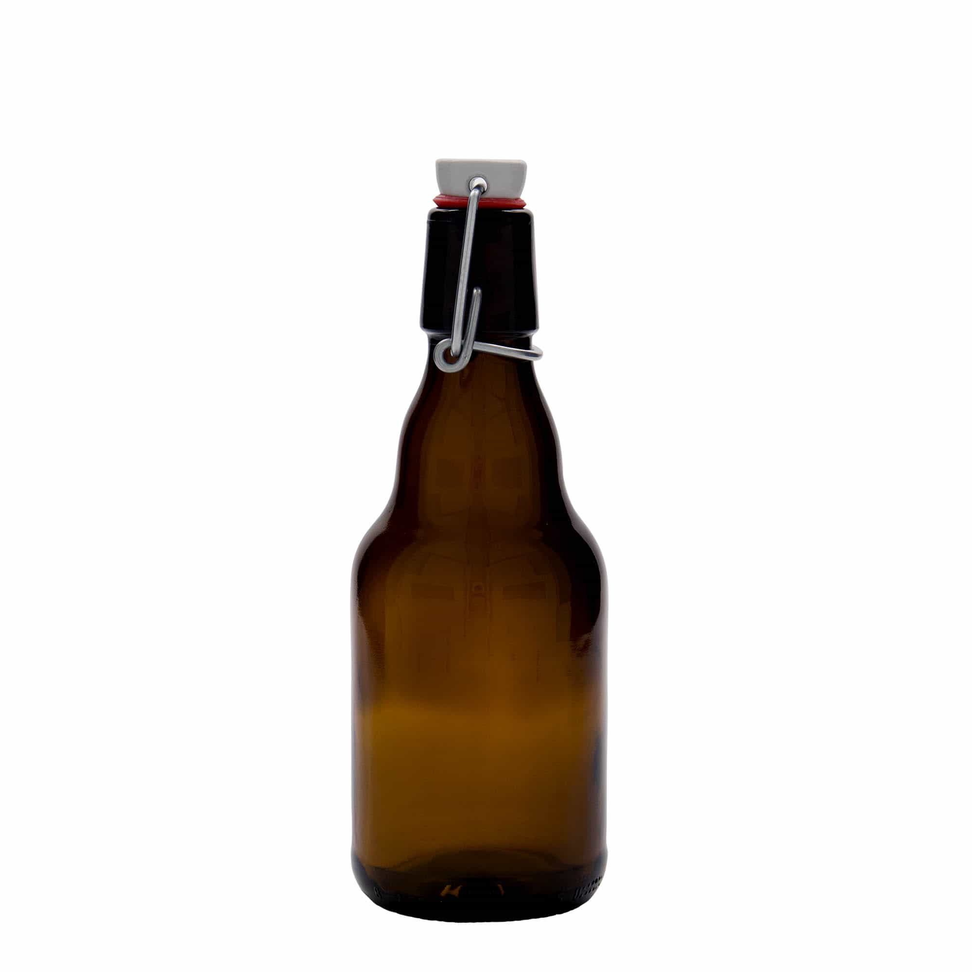 330 ml Bierflasche «Steinie», Glas, braun, Mündung: Bügelverschluss