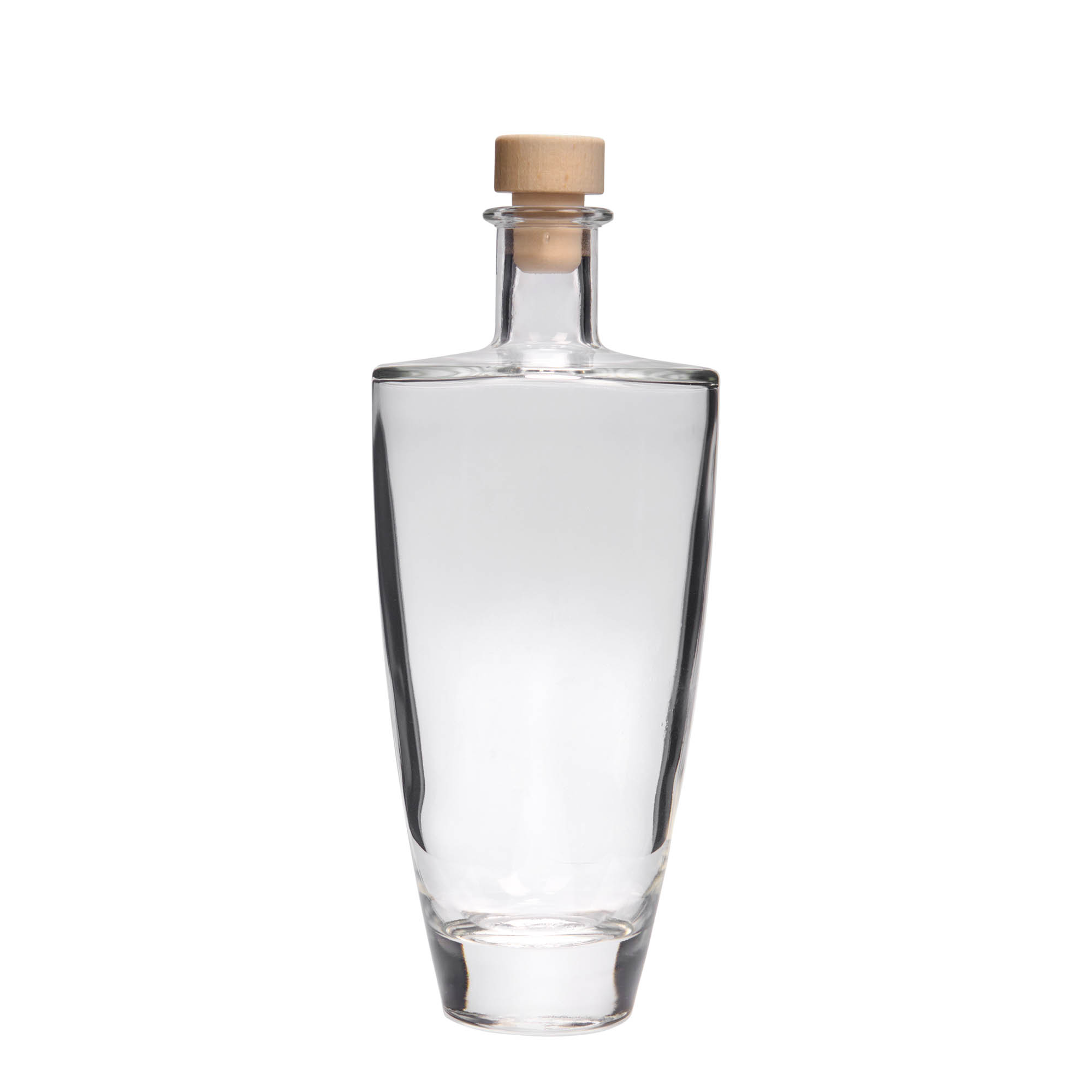 500 ml Glasflasche 'Vanessa', oval, Mündung: Kork 500 ml Glasflasche 'Vanessa', oval, Mündung: Kork