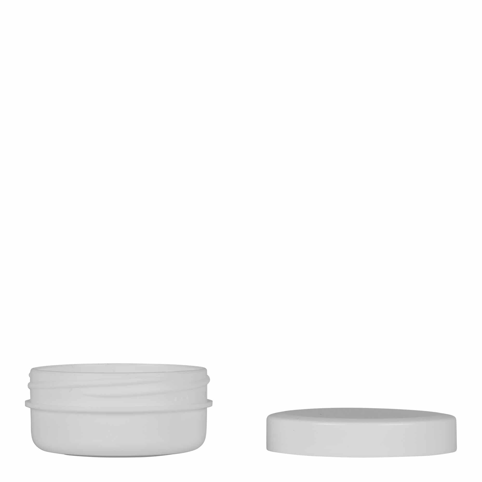 12 ml Kunststoffdose «White Line», PP, weiss, Mündung: Schraubverschluss