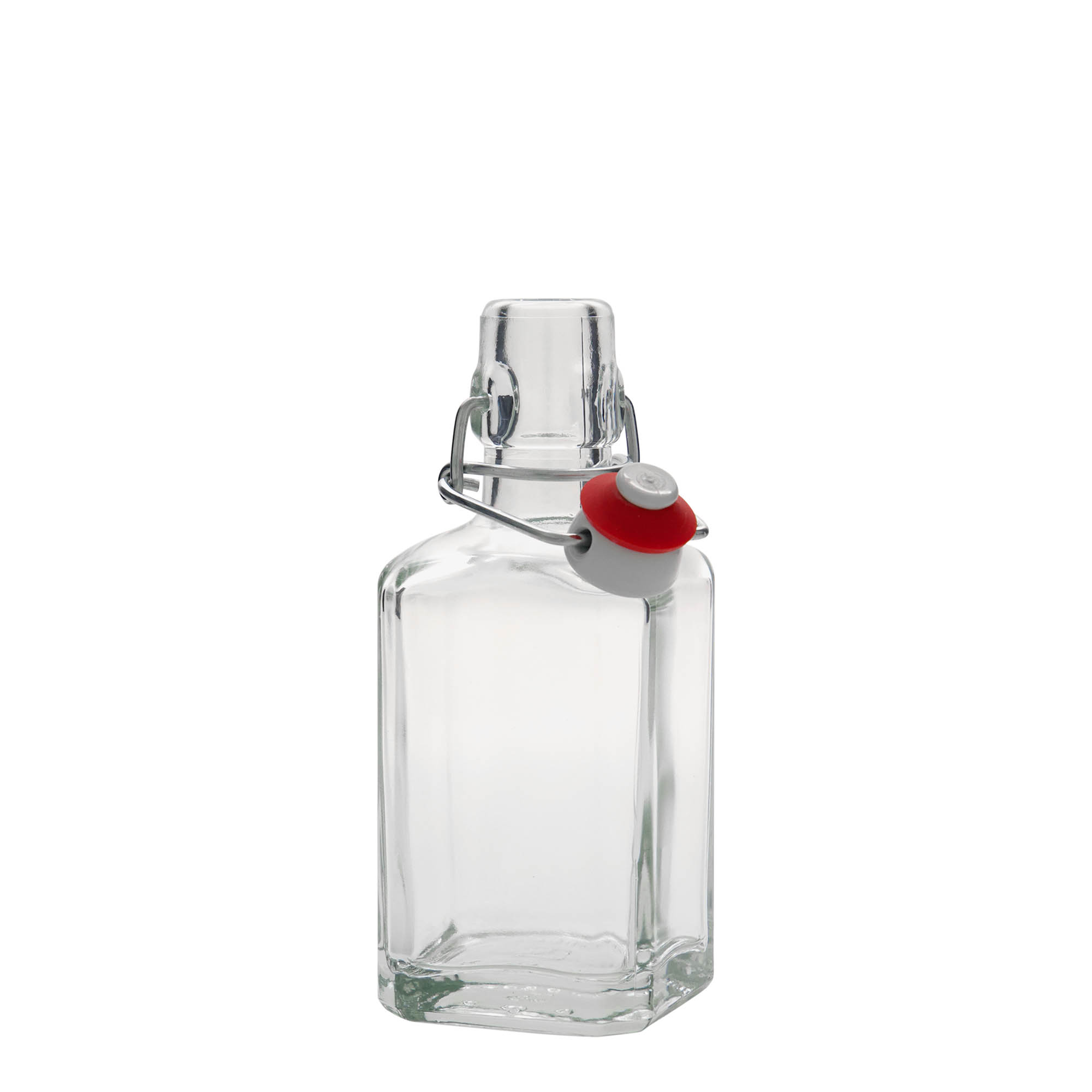 250 ml Glasflasche «Rialto», quadratisch, Mündung: Bügelverschluss
