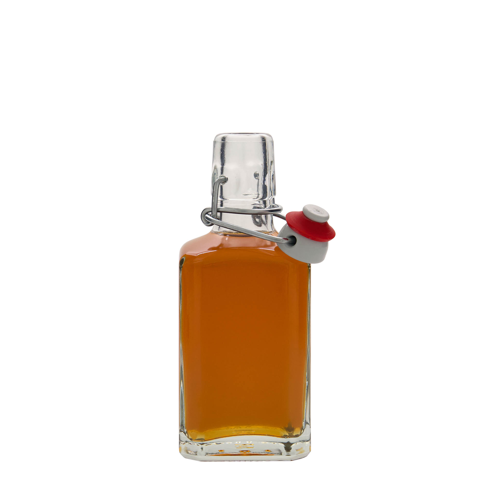 250 ml Glasflasche «Rialto», quadratisch, Mündung: Bügelverschluss