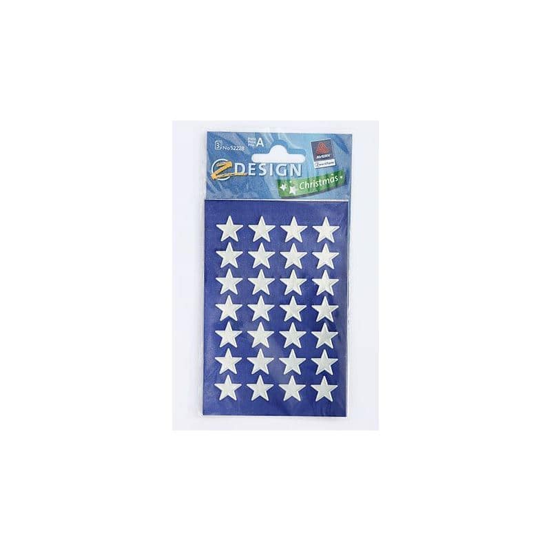 Zweckform Sticker «Sterne», Papier, silber