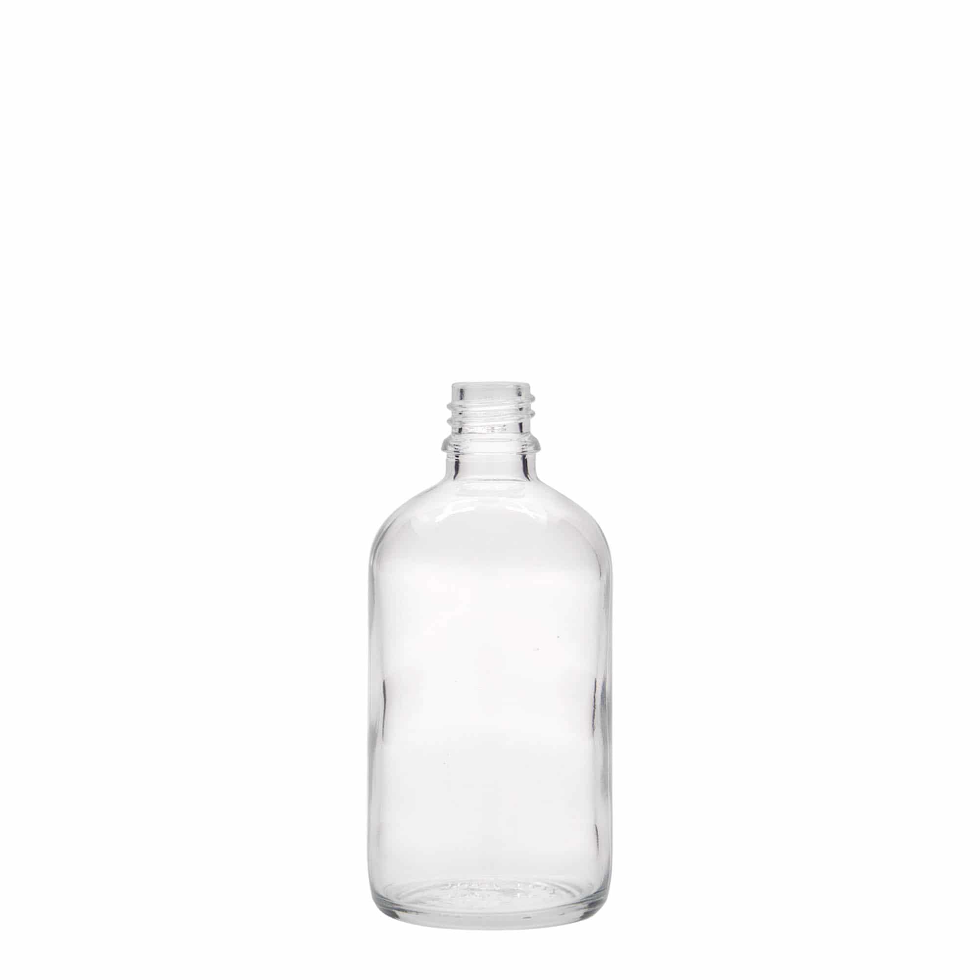 100 ml Medizinflasche, Glas, Mündung: DIN 18 100 ml Medizinflasche, Glas, Mündung: DIN 18