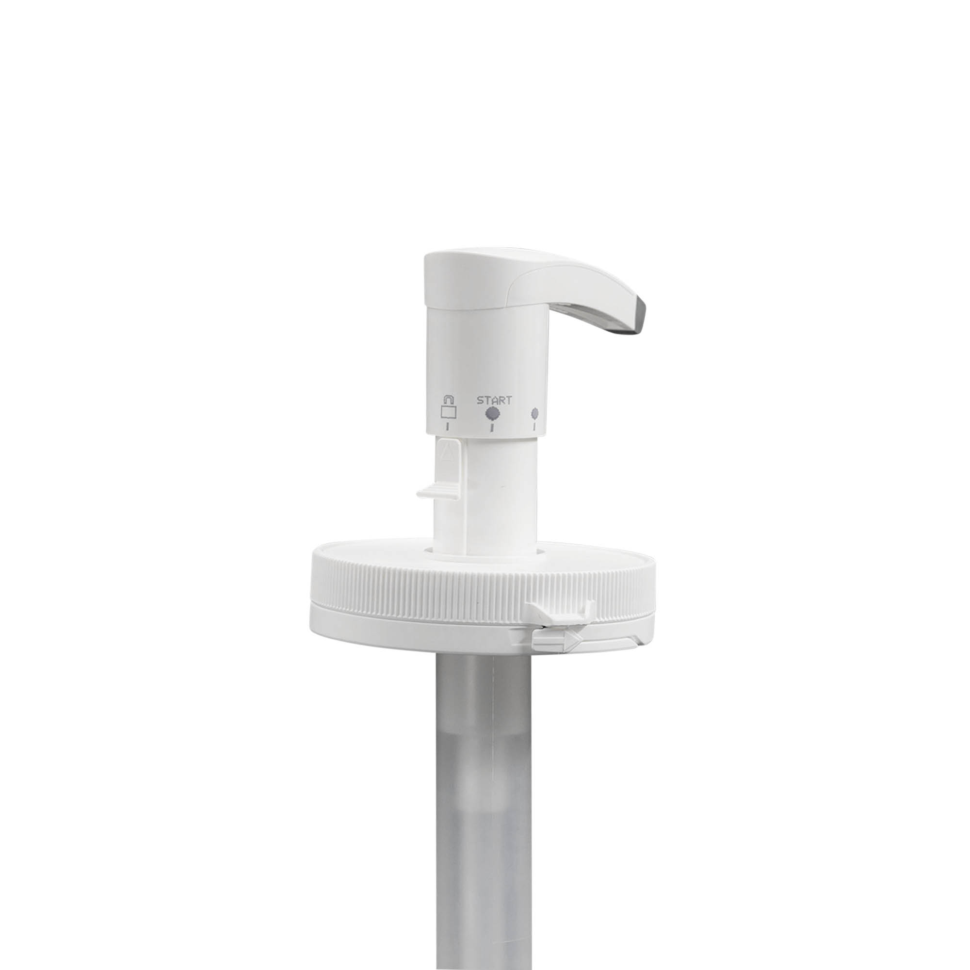 Dispenserpumpe für 655 ml «Securibox», PE-Kunststoff, weiss, für Mündung: Schraubverschluss