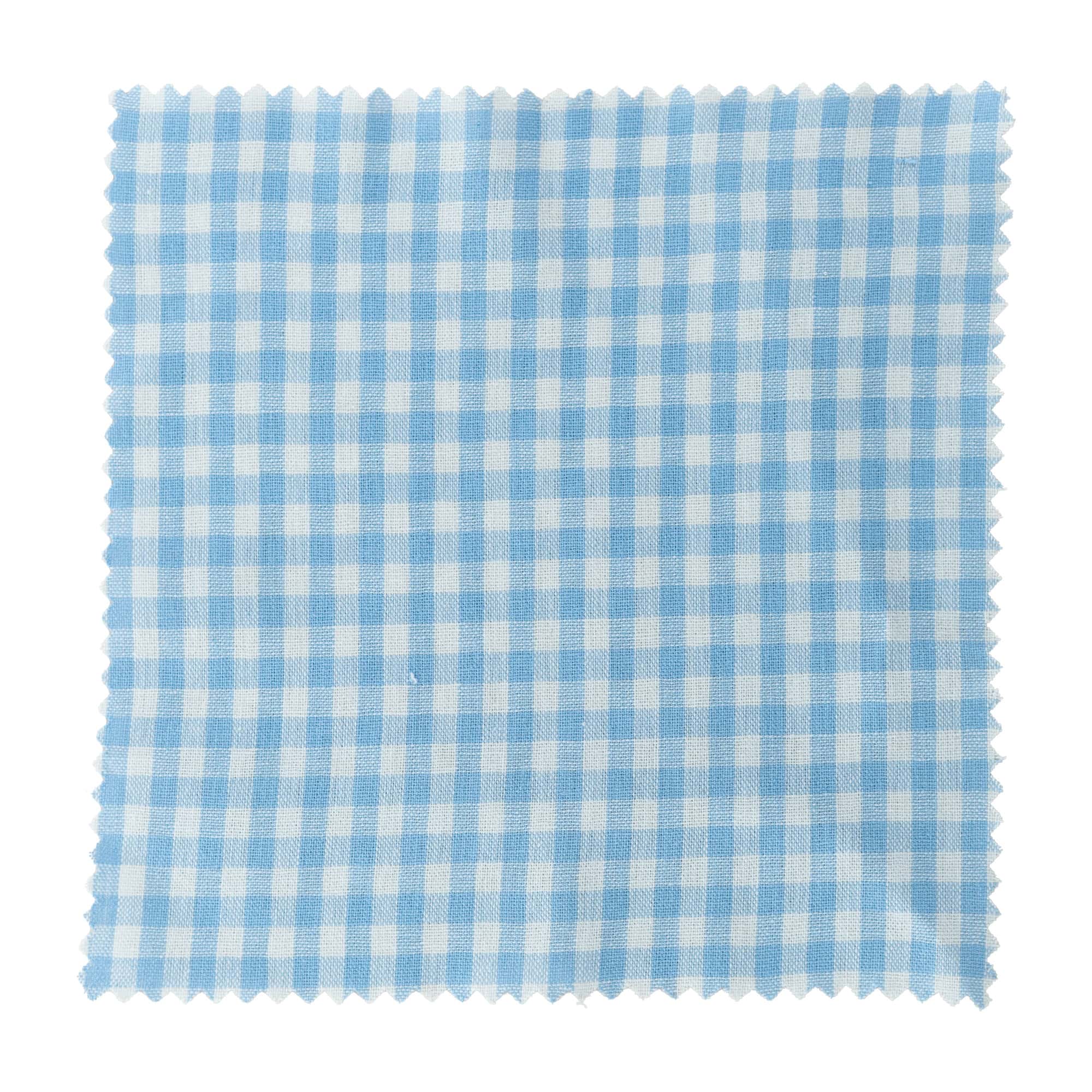 Stoffdeckchen kariert 15x15, quadratisch, Textil, hellblau, Mündung: TO58-TO82 Stoffdeckchen kariert 15x15, quadratisch, Textil, hellblau, Mündung: TO58-TO82