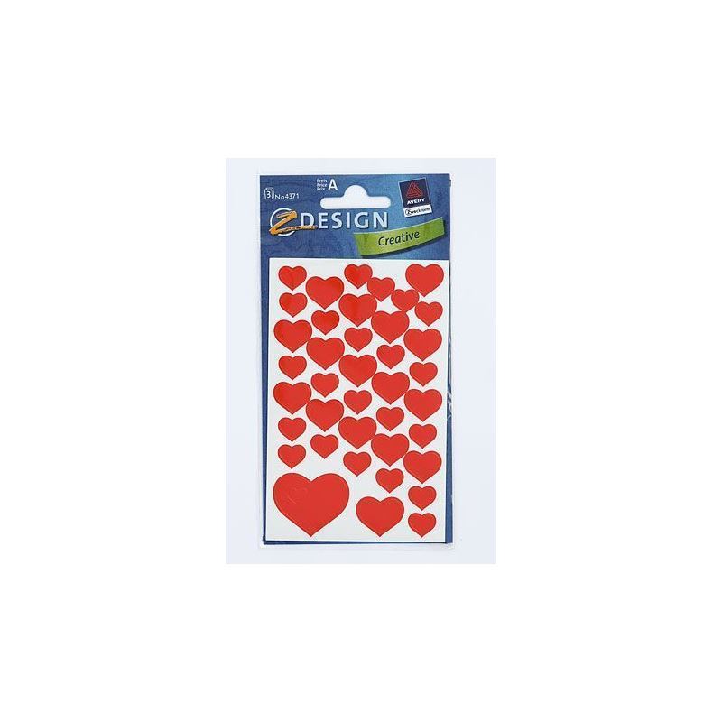 Zweckform Sticker «Herzen», Papier, rot