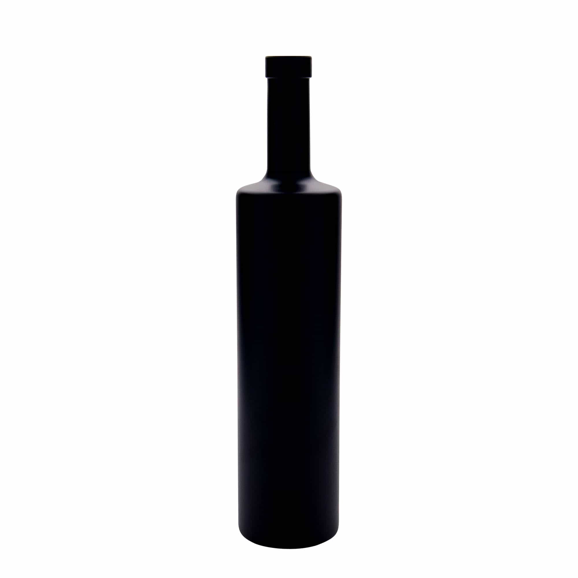 700 ml Glasflasche «Centurio», schwarz, Mündung: Kork