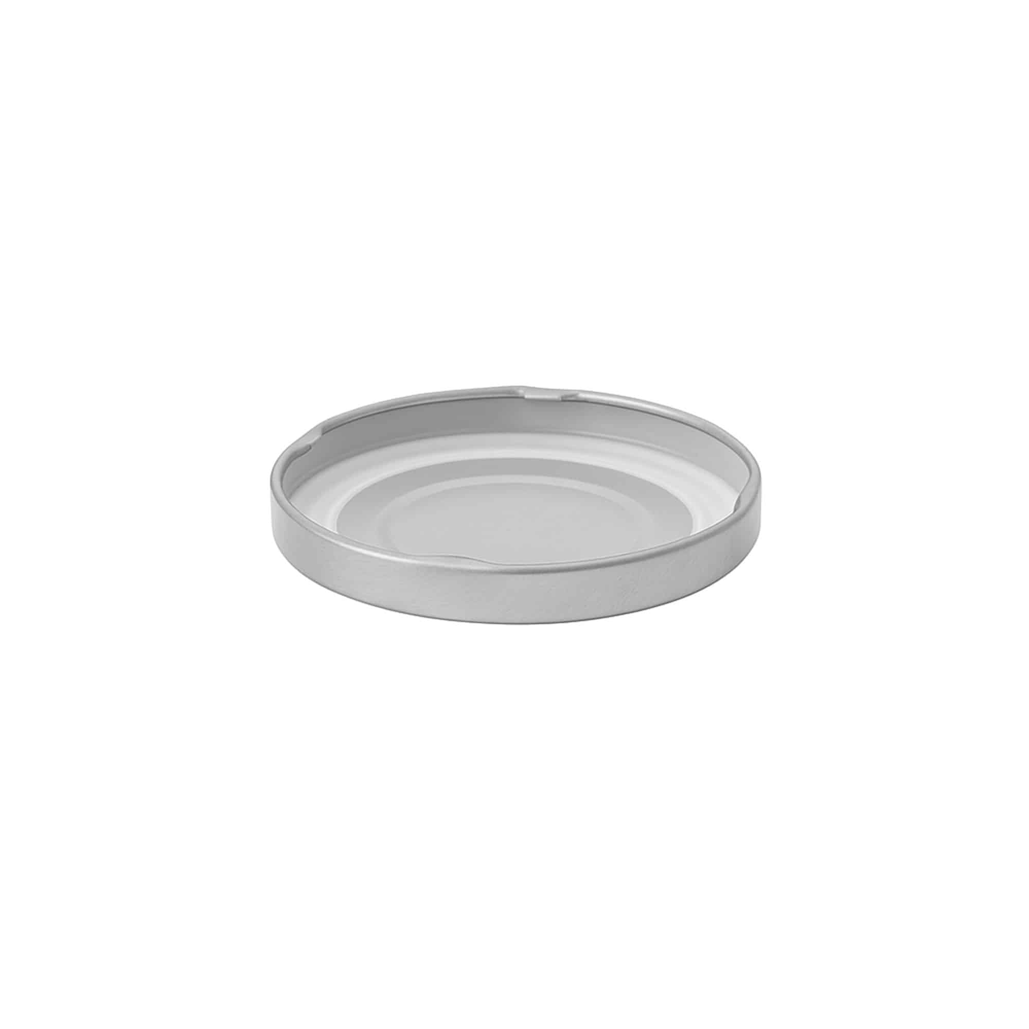 Twist-off-Deckel, Weissblech, silber, für Mündung: TO 63