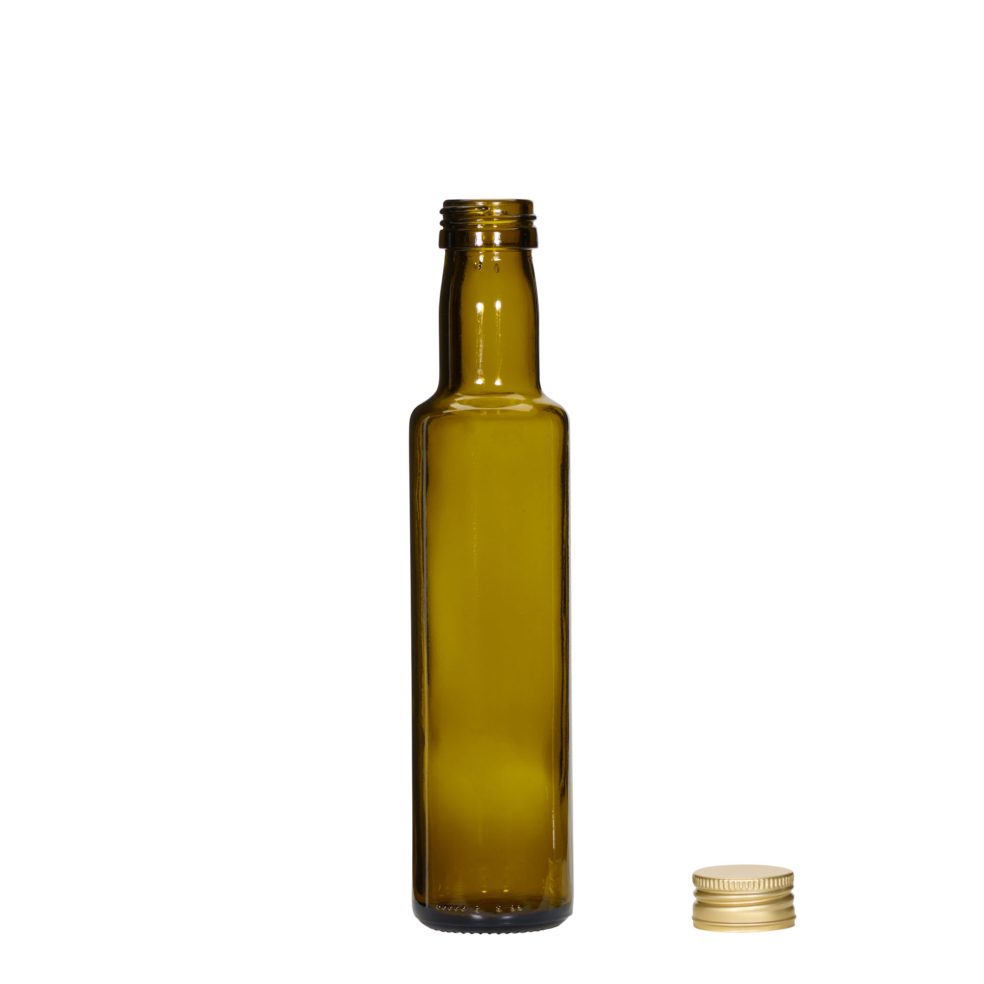 250 ml Glasflasche «Dorica», antikgrün, Mündung: PP 31,5