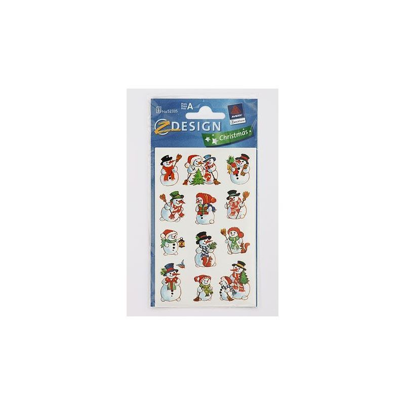 Zweckform Sticker «Schneemänner», Papier, mehrfarbig