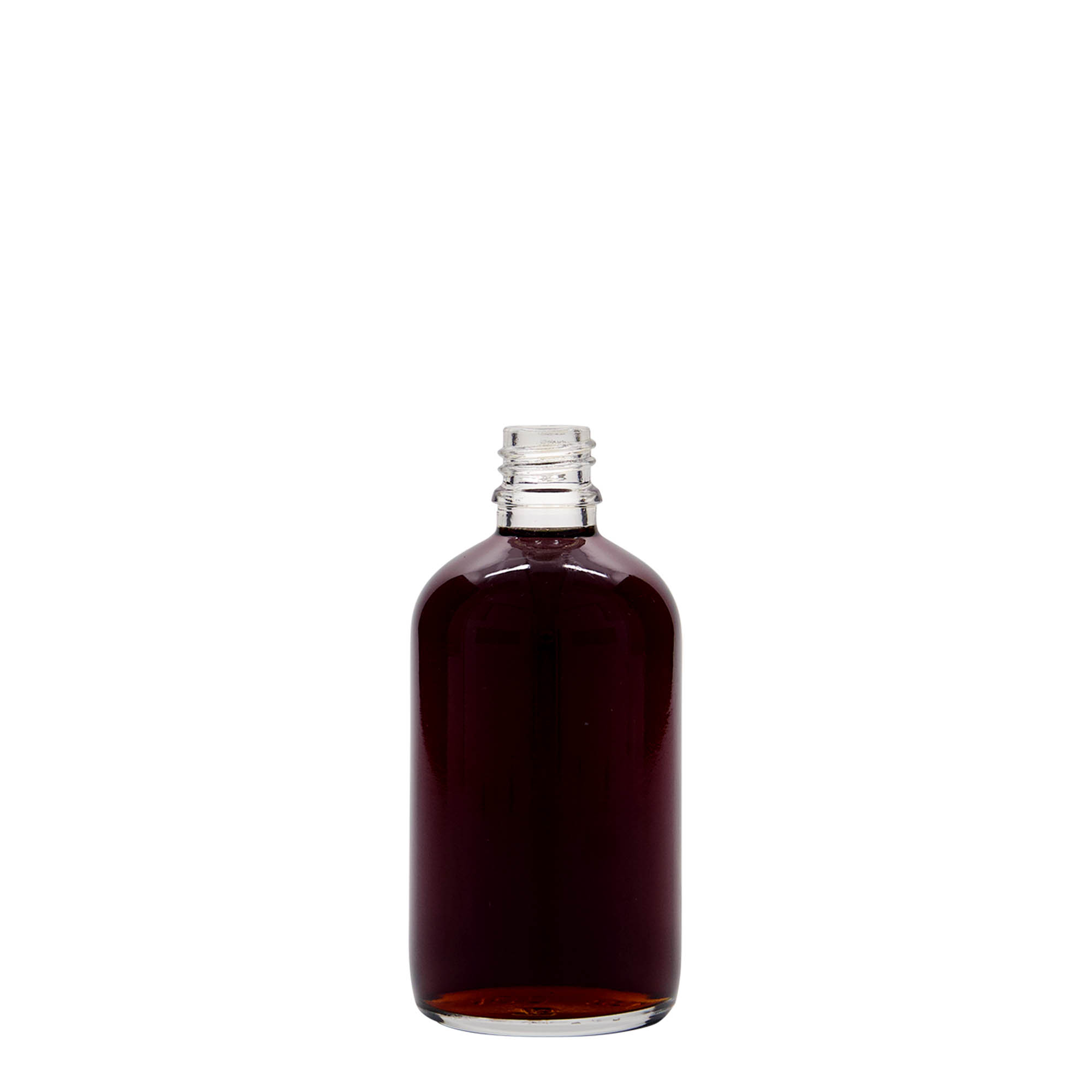 100 ml Medizinflasche, Glas, Mündung: DIN 18