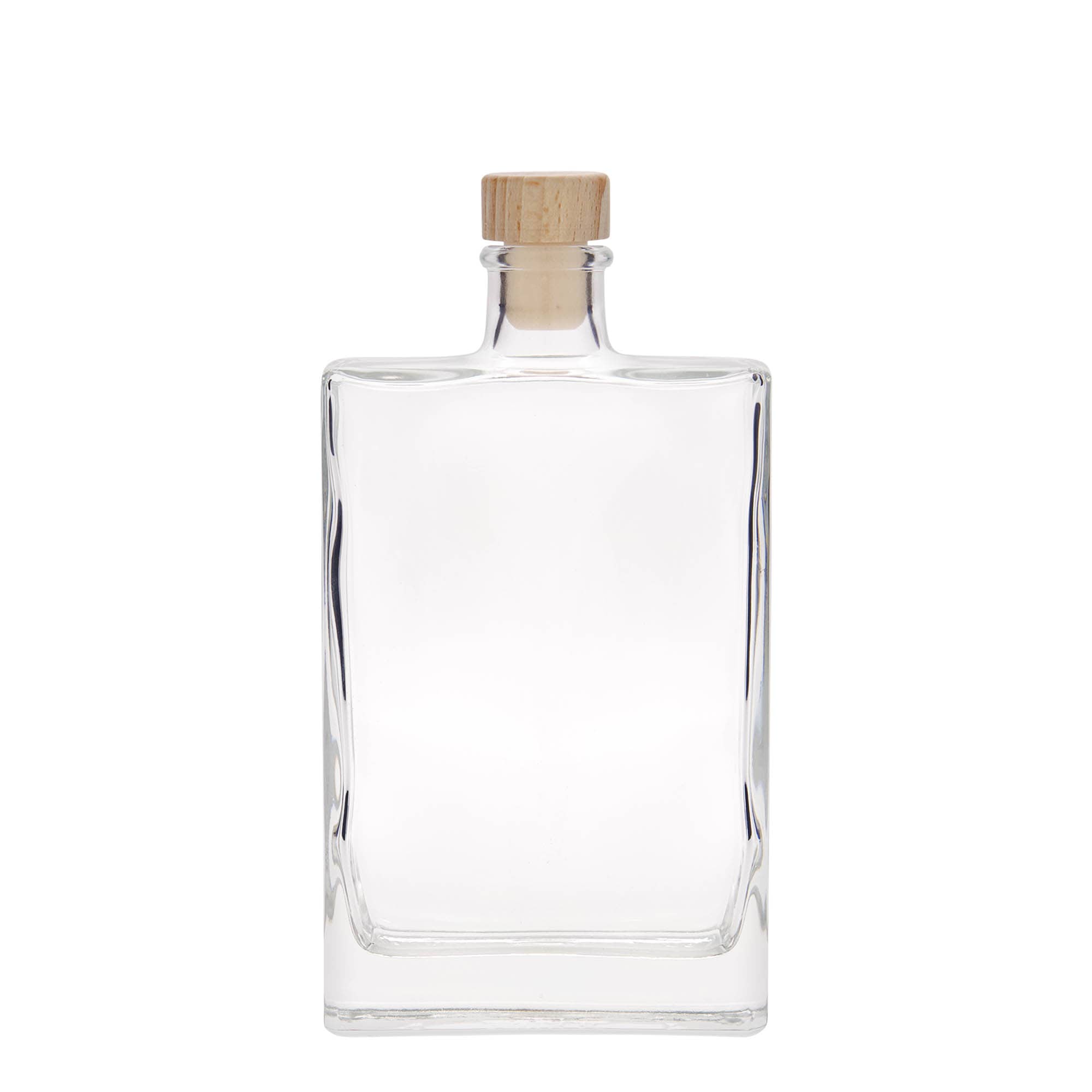 350 ml Glasflasche «Julia», rechteckig, Mündung: Kork