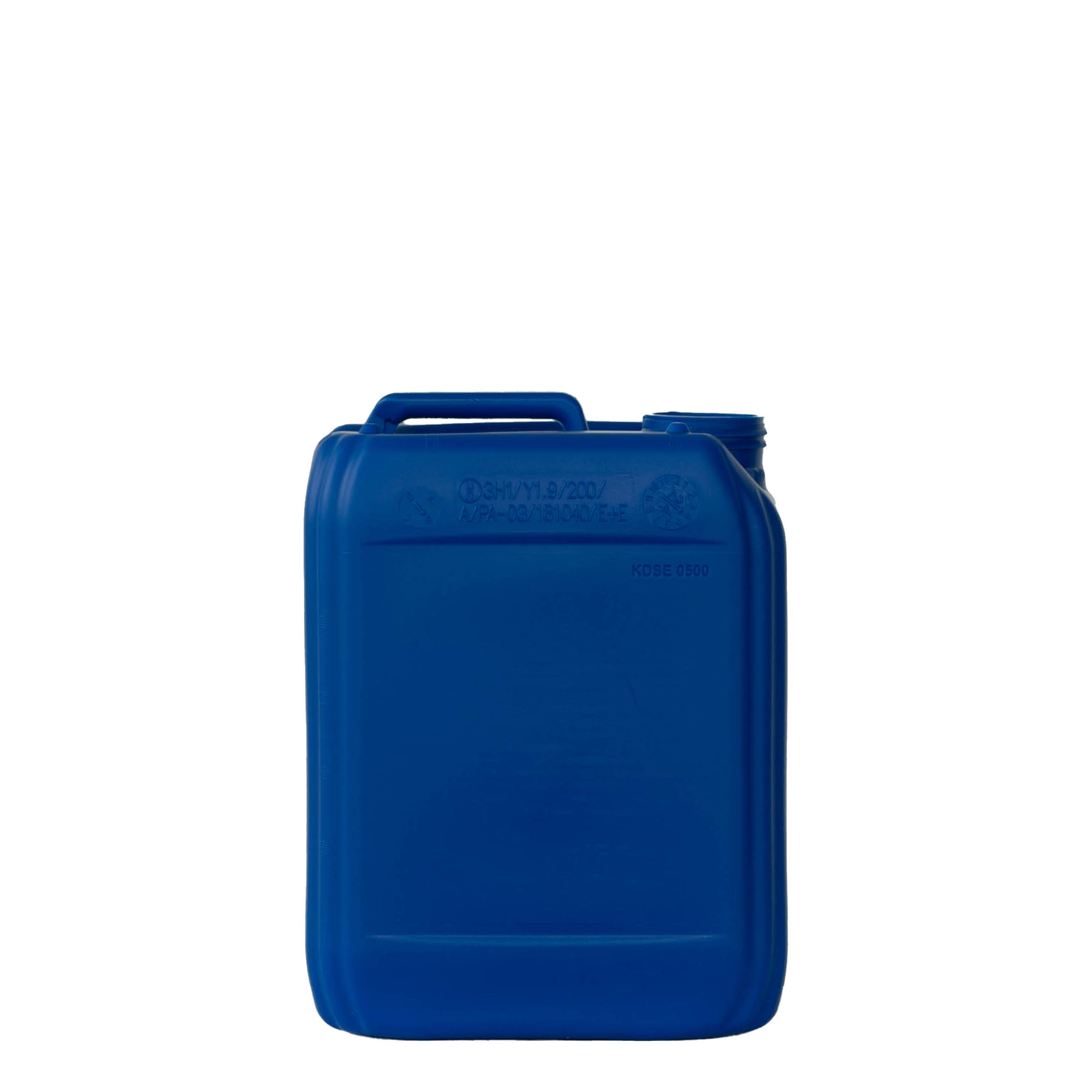 5 l Kanister, rechteckig, HDPE-Kunststoff, blau, Mündung: ND 55 5 l Kanister, rechteckig, HDPE-Kunststoff, blau, Mündung: ND 55