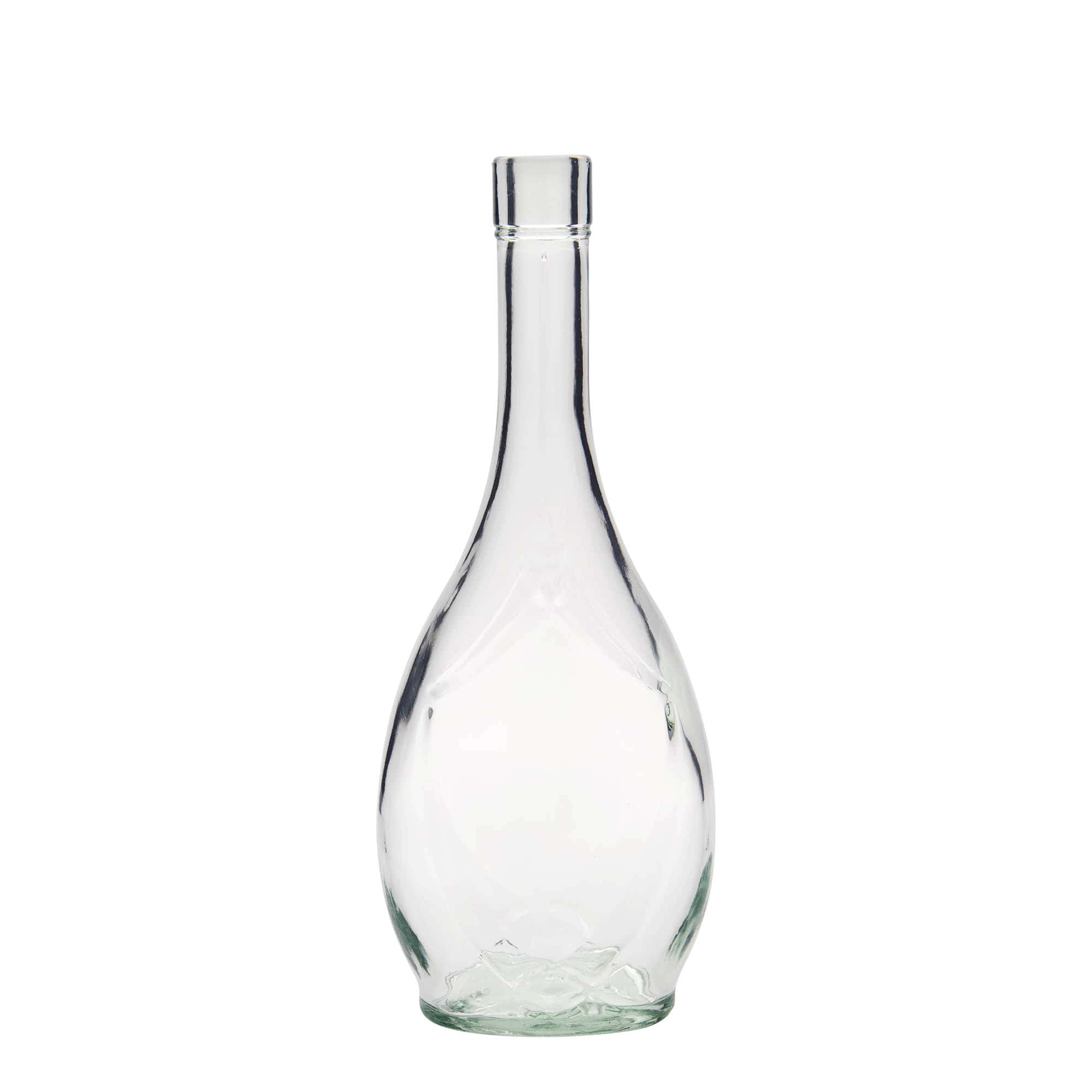500 ml Glasflasche «Saragossa», oval, Mündung: Kork
