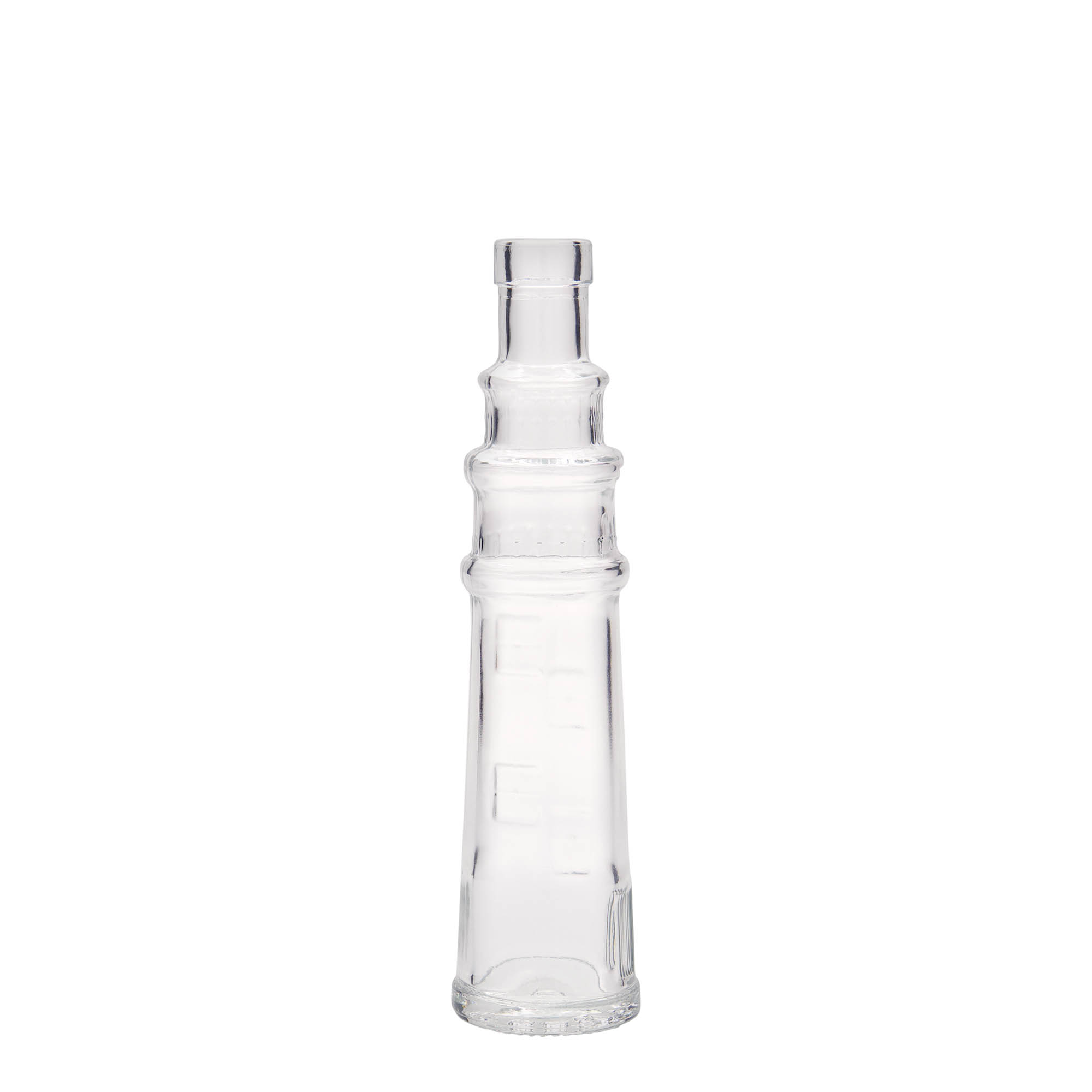 100 ml Glasflasche «Leuchtturm», Mündung: Kork